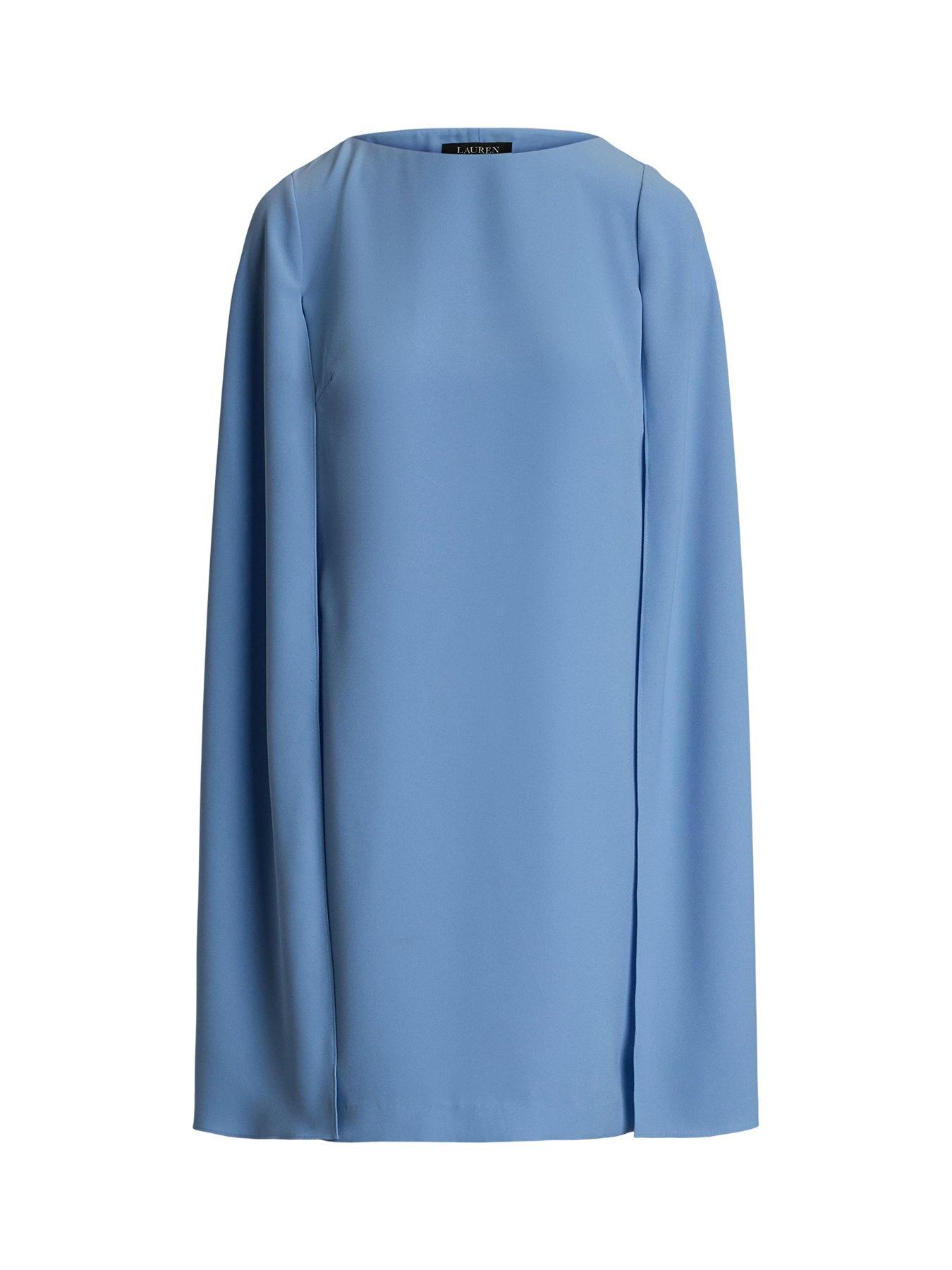  image of lauren-by-ralph-lauren-petra-cape-cocktail-dress-blue