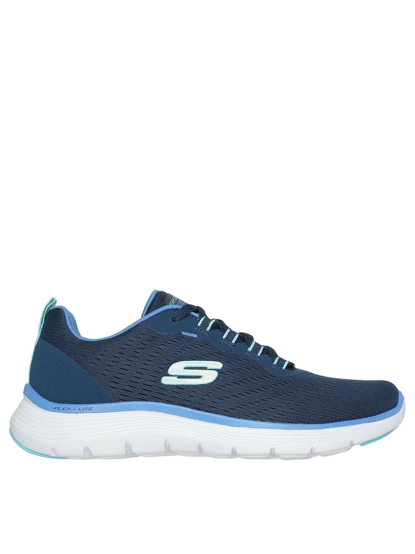 Skechers Wide Fit Flex Appeal New Path Trainer Navy
