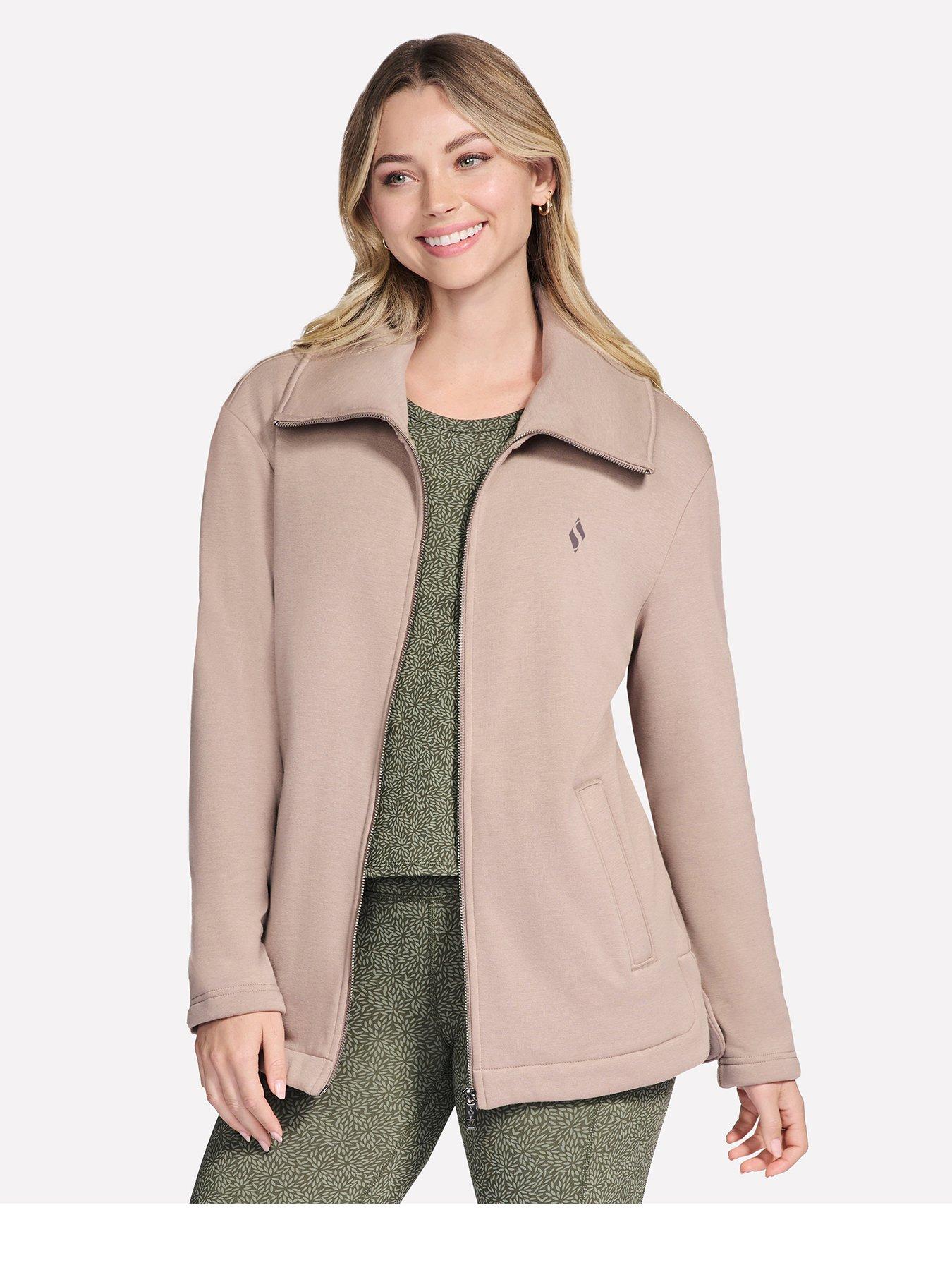 Image 1 of 4 of Skechers Go Snuggle Full Zip Jacket - Taupe