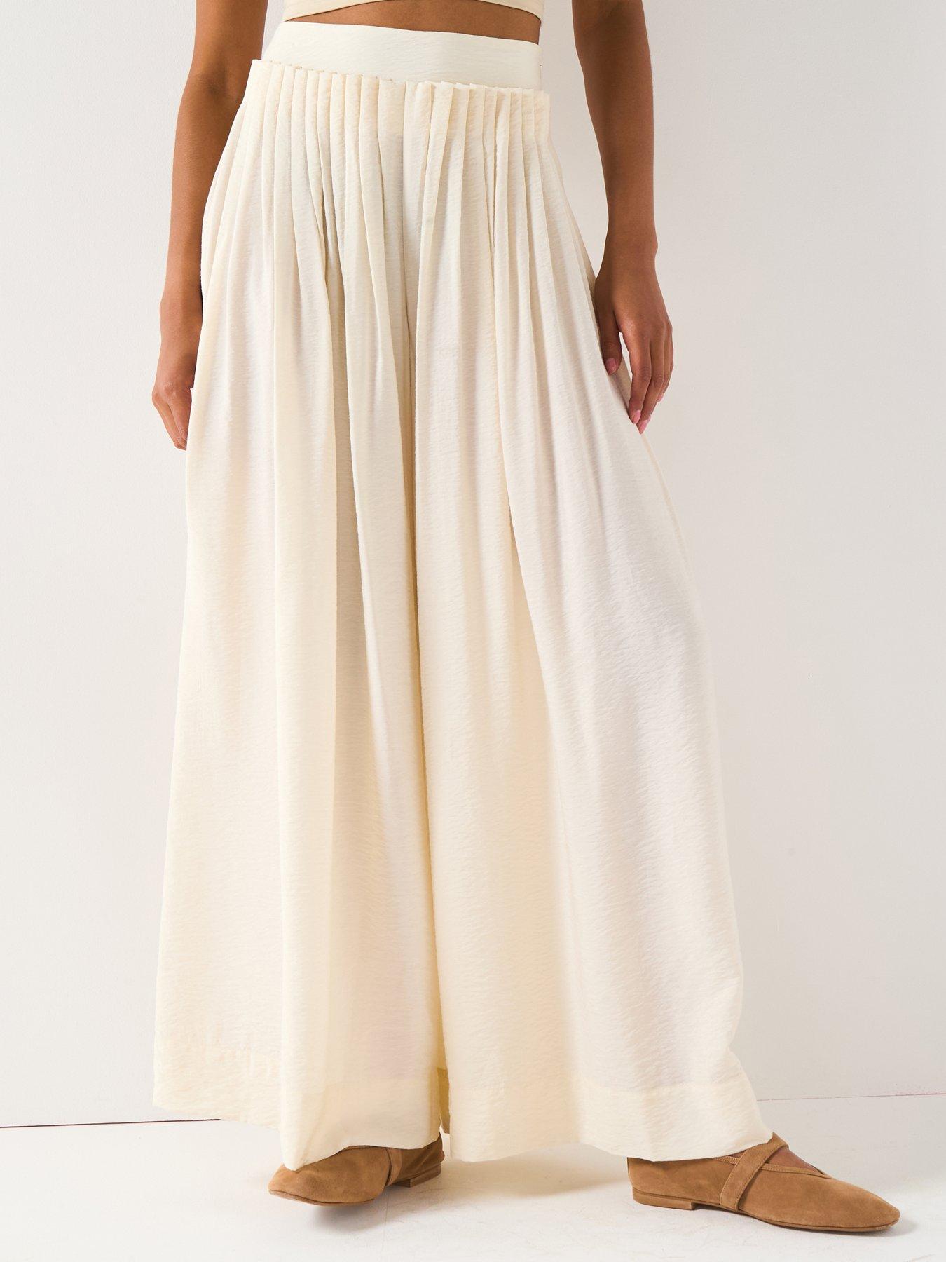 front image of v-by-very-pleated-extreme-trousers-cream