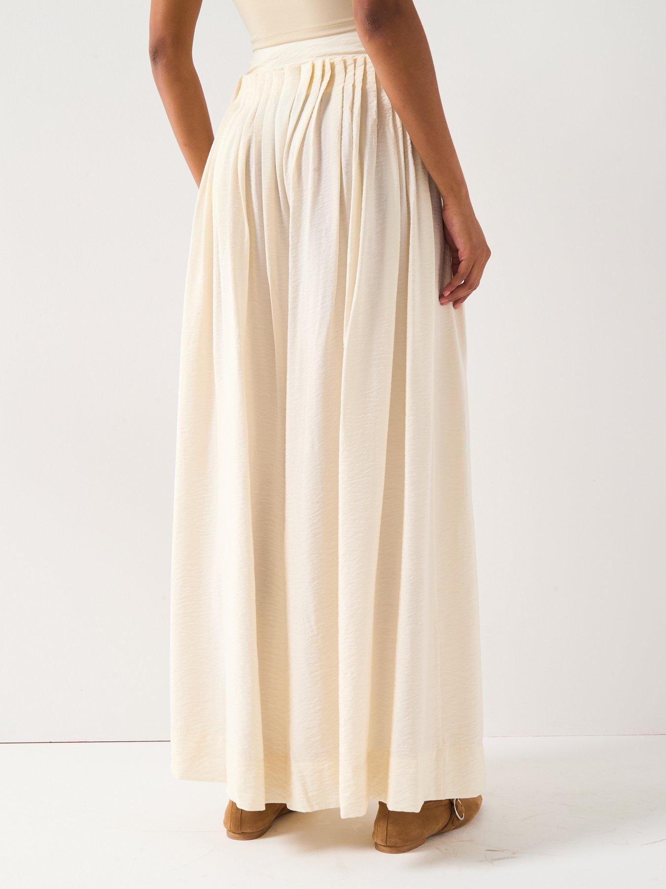 stillFront image of v-by-very-pleated-extreme-trousers-cream