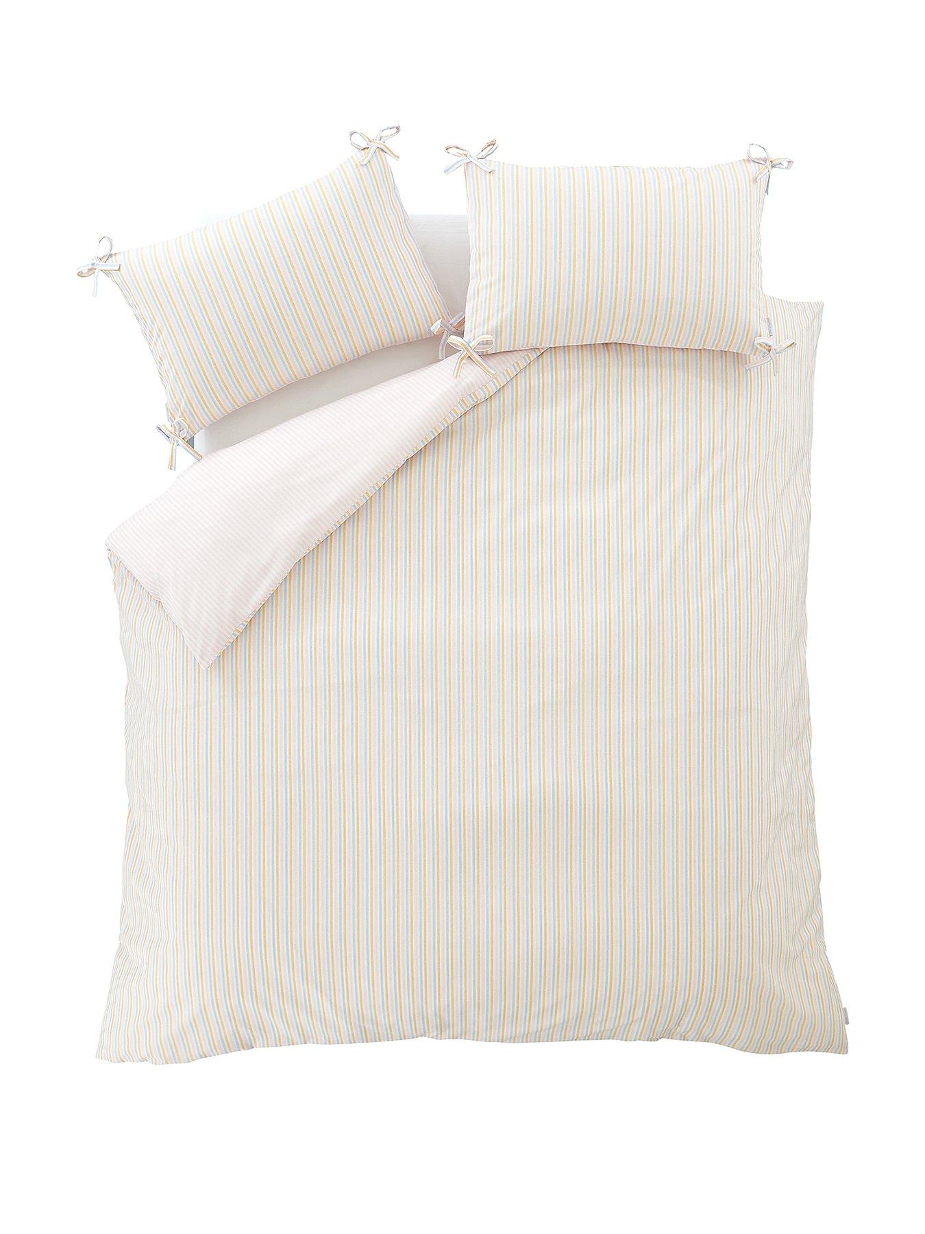  image of catherine-lansfield-brighton-stripe-duvet-cover-set