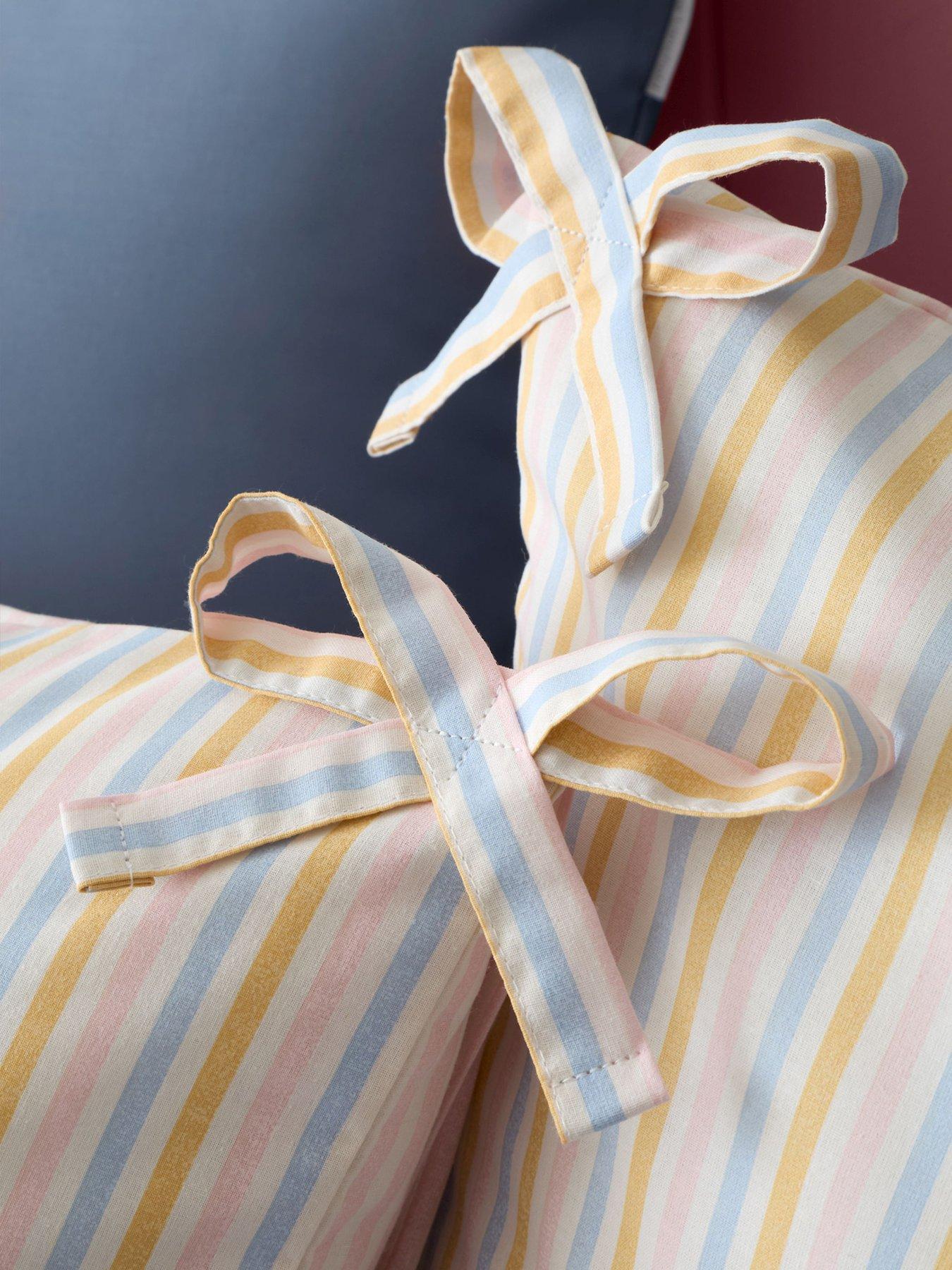  image of catherine-lansfield-brighton-stripe-duvet-cover-set