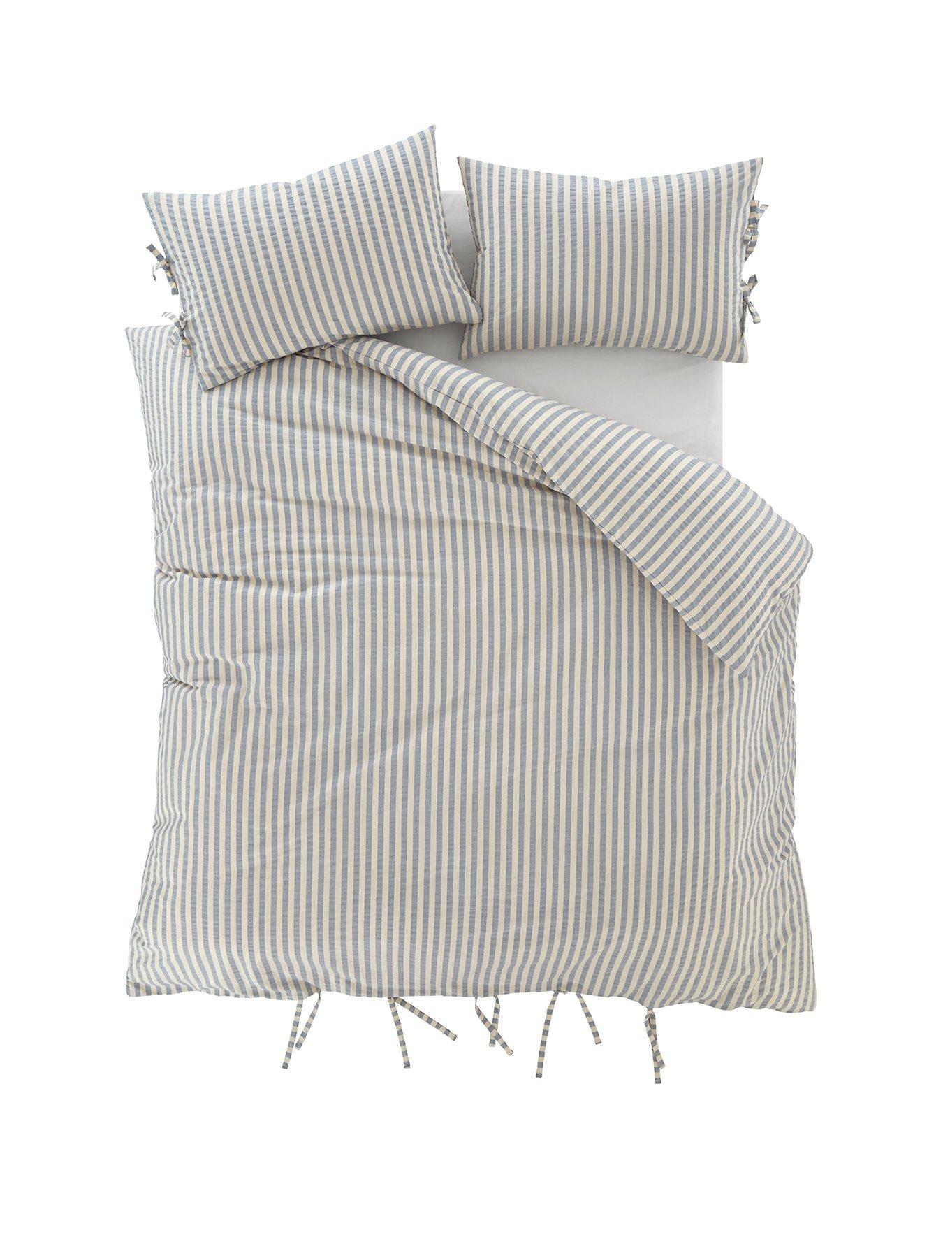  image of pineapple-elephant-zanzibar-yarn-dyed-stripe-duvet-set-blue