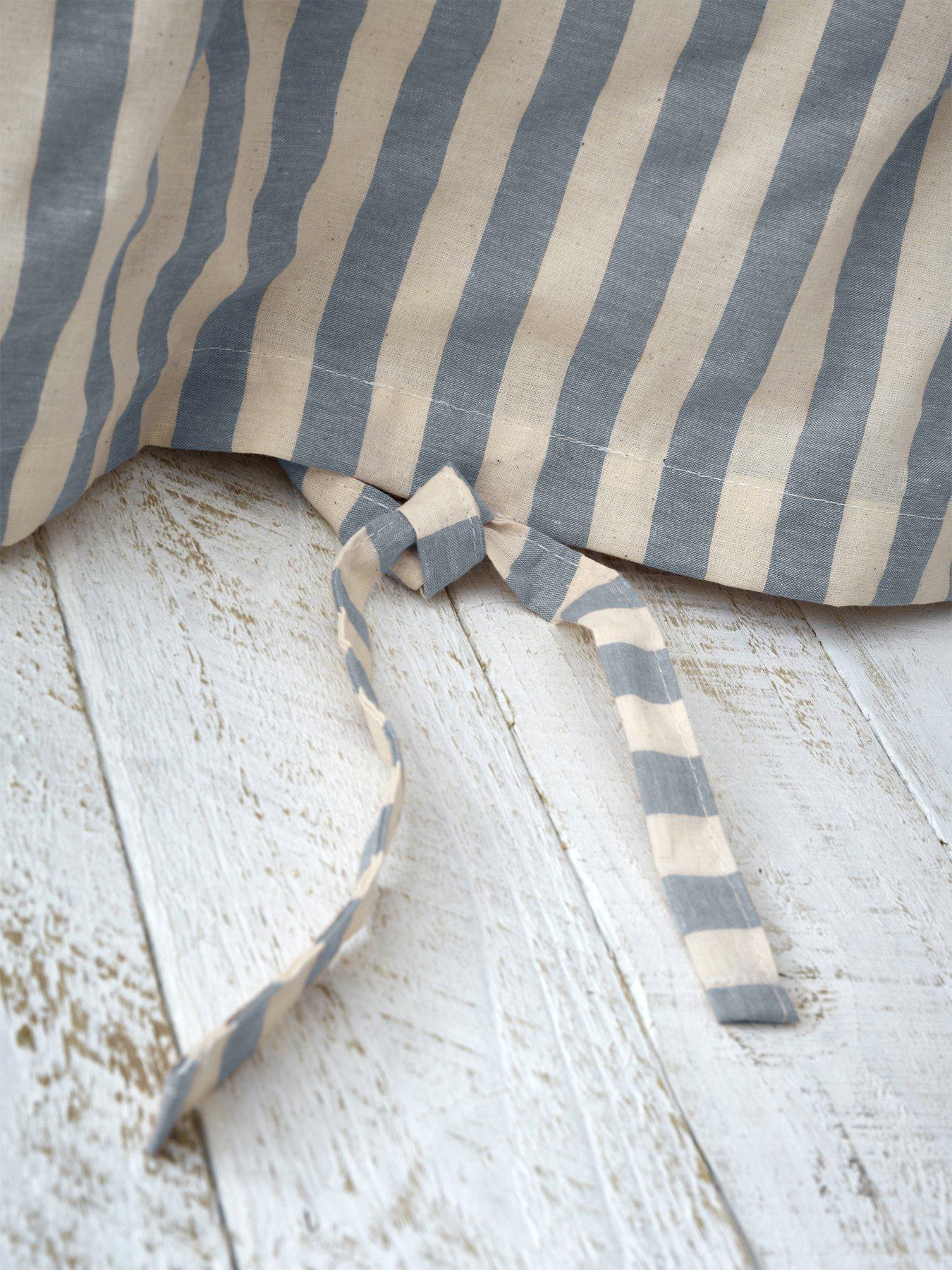  image of pineapple-elephant-zanzibar-yarn-dyed-stripe-duvet-set-blue