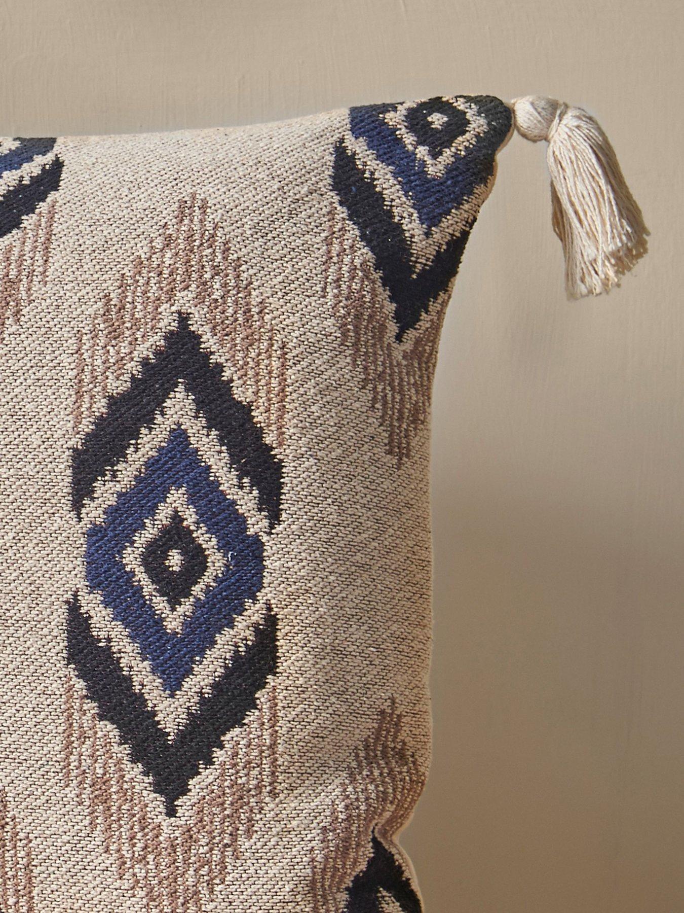  image of pineapple-elephant-emir-ikat-100-cotton-filled-cushion--45x45cm