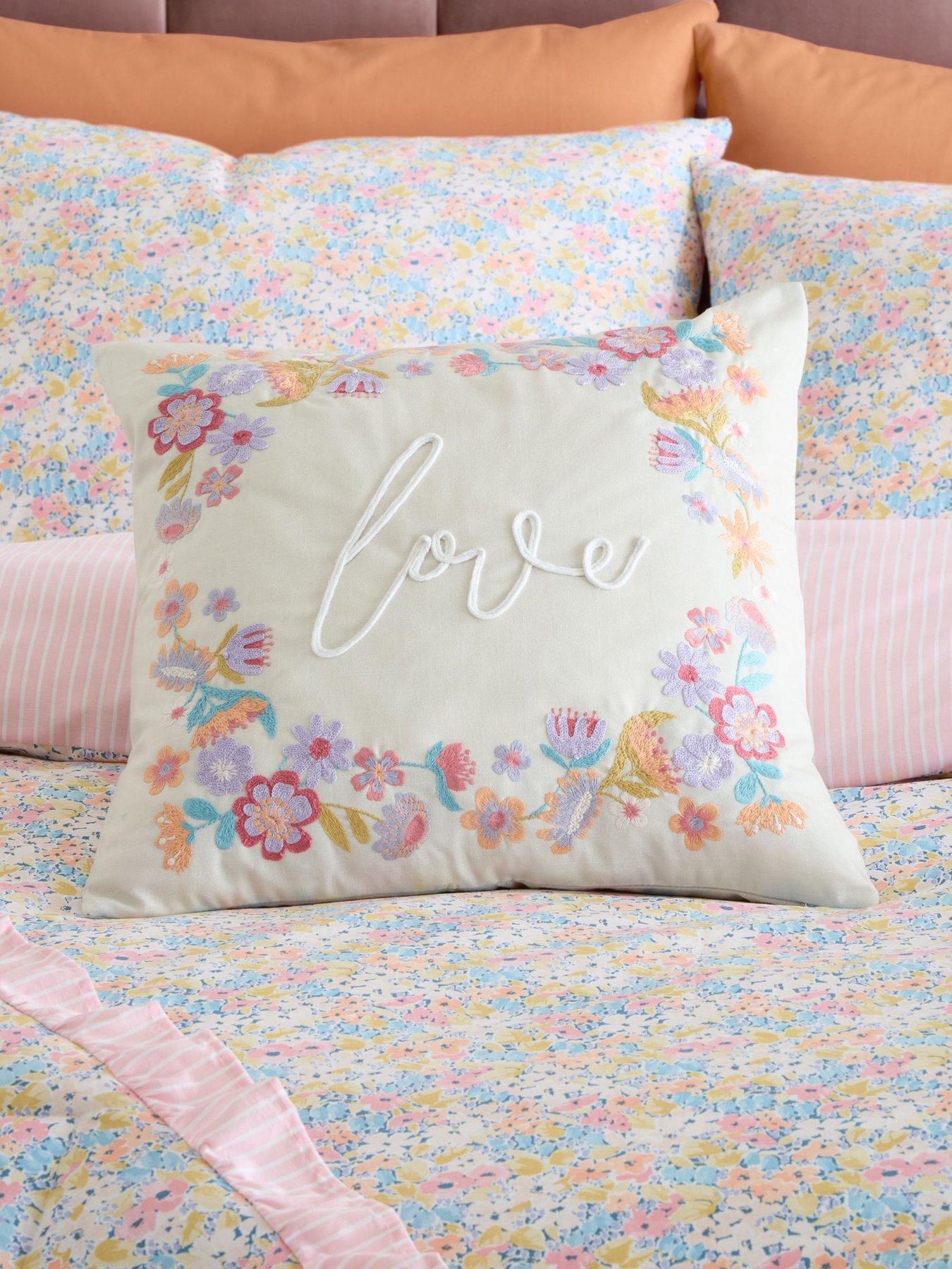 undefined Love Embroidered Filled Cushion