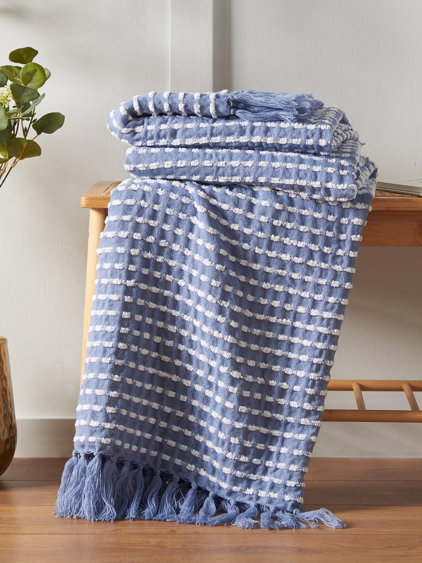 Catherine Lansfield Stab Stitch Throw