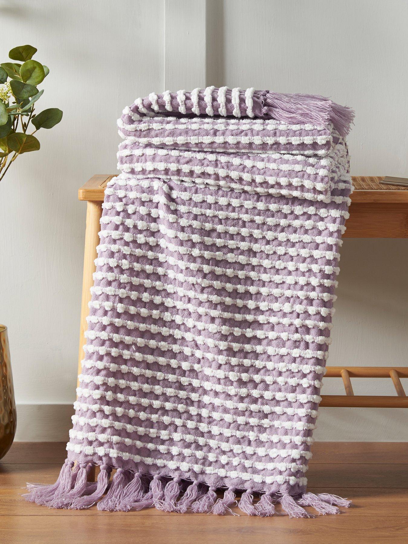 Catherine Lansfield Stab Stitch Throw