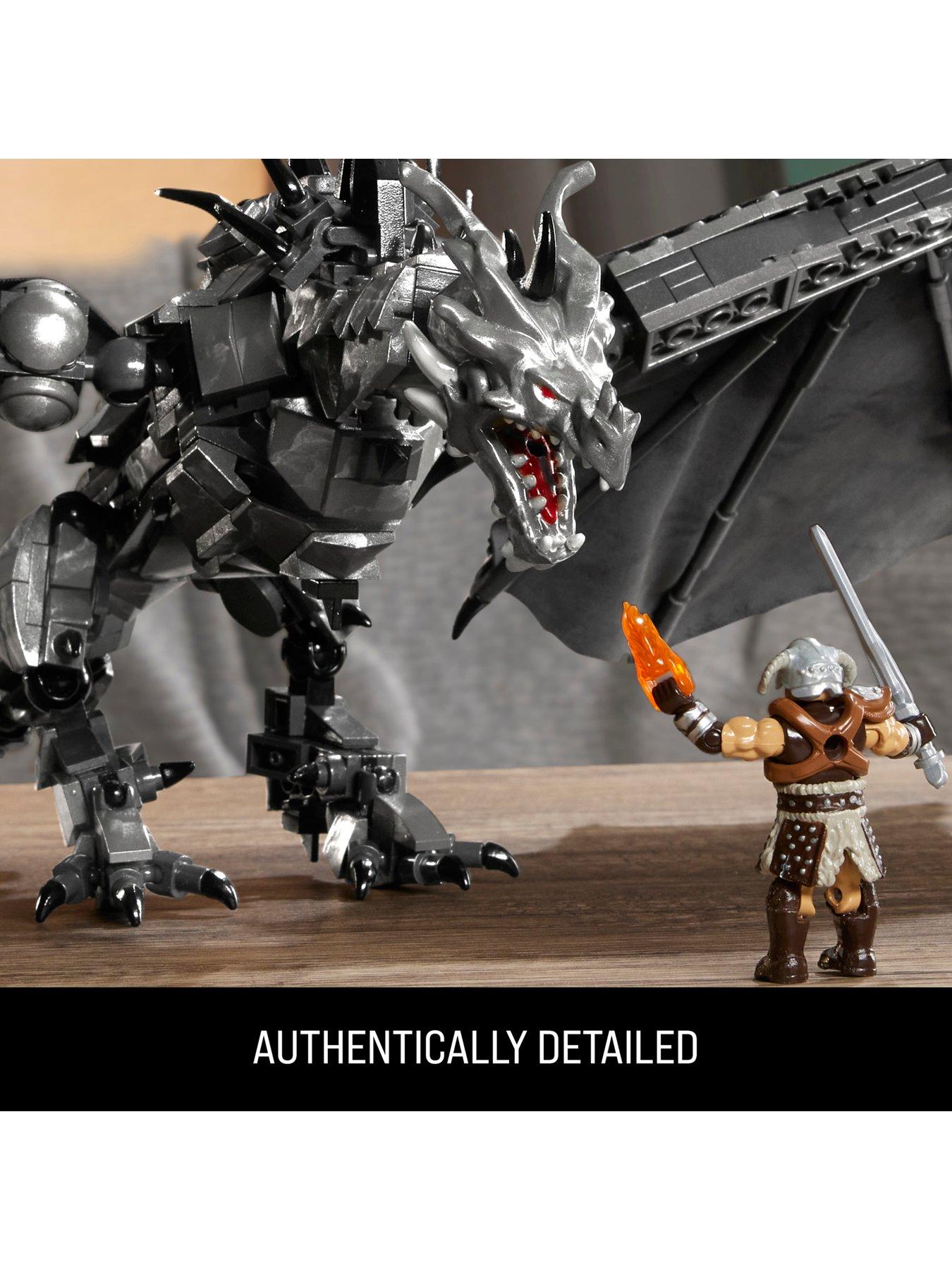  image of mega-skyrim-alduin-the-world-waster-building-kit-with-action-figure-619-piecesnbsp
