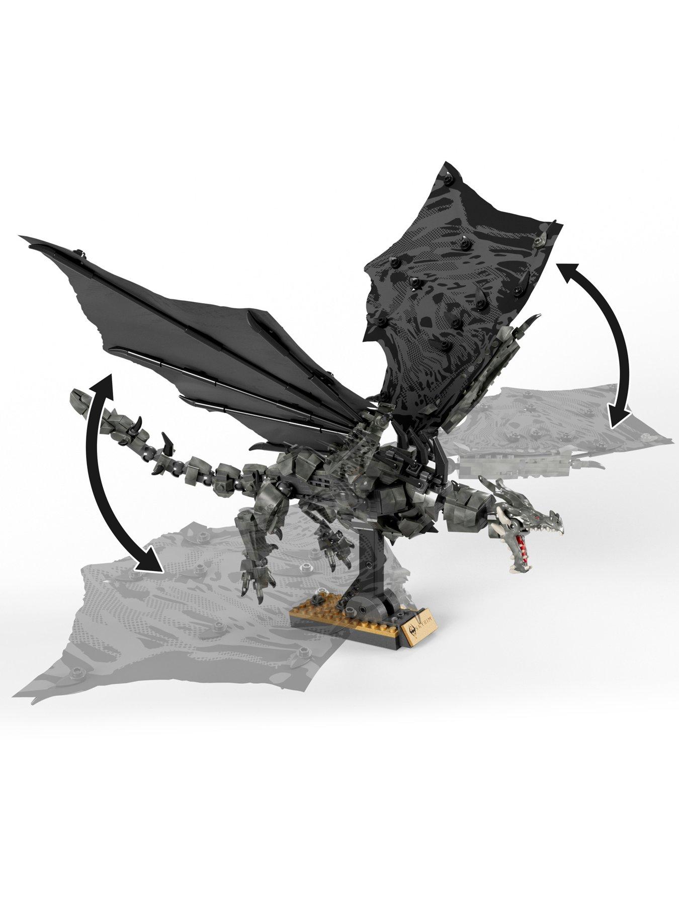 Image 7 of 7 of MEGA Skyrim Alduin the World Waster Building Kit with Action Figure (619 Pieces)