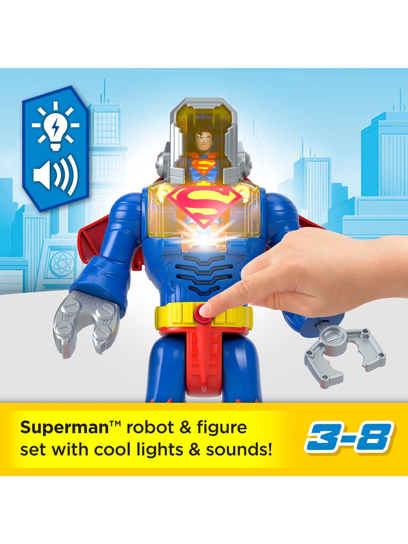  image of imaginext-dc-super-friends-superman-insider-amp-exo-suit-robot-with-lights-amp-sounds