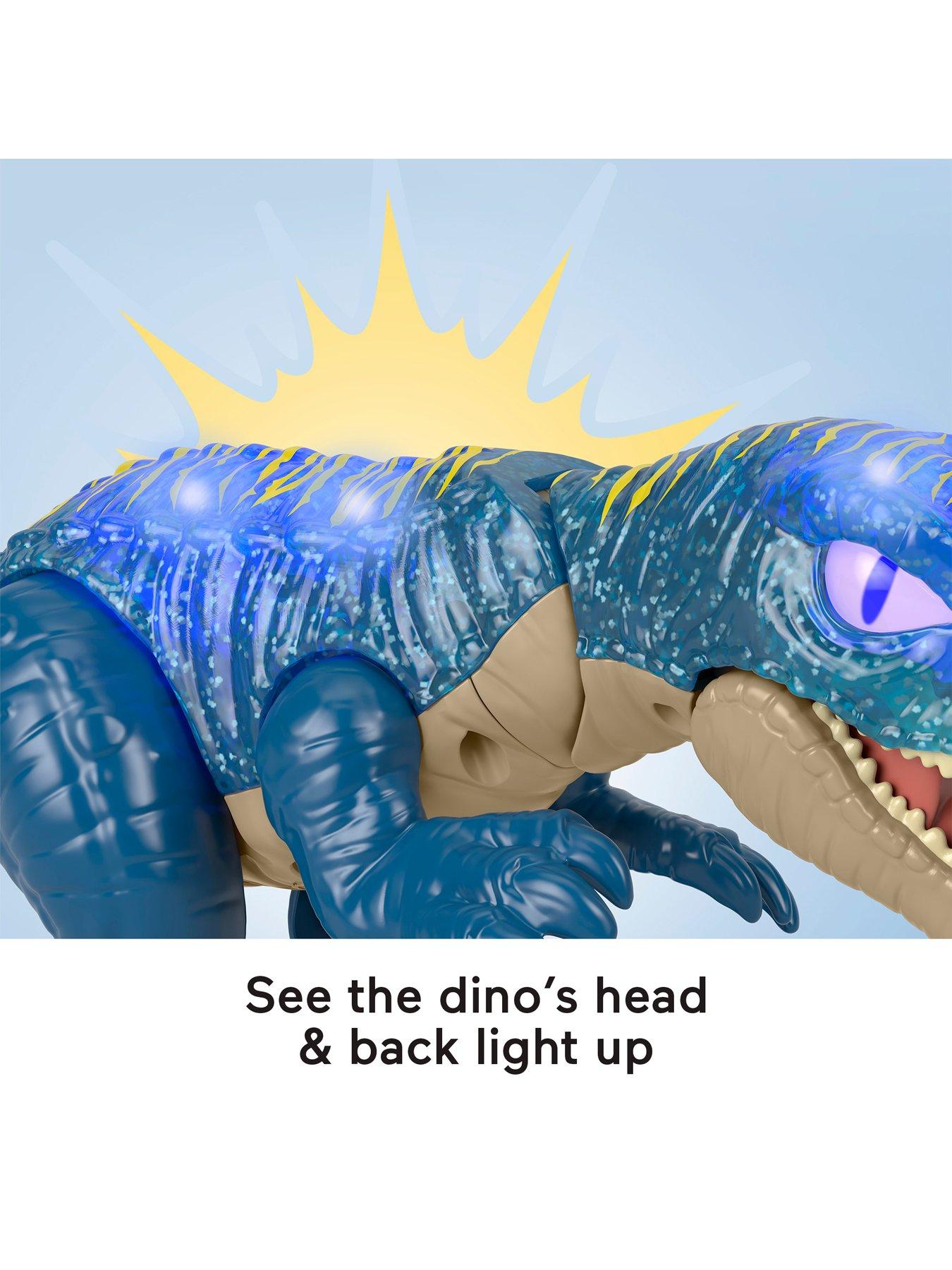  image of imaginext-jurassic-world-growl-amp-glow-baryonyx-dinosaur-toy-with-lights-sounds-amp-chomping-action
