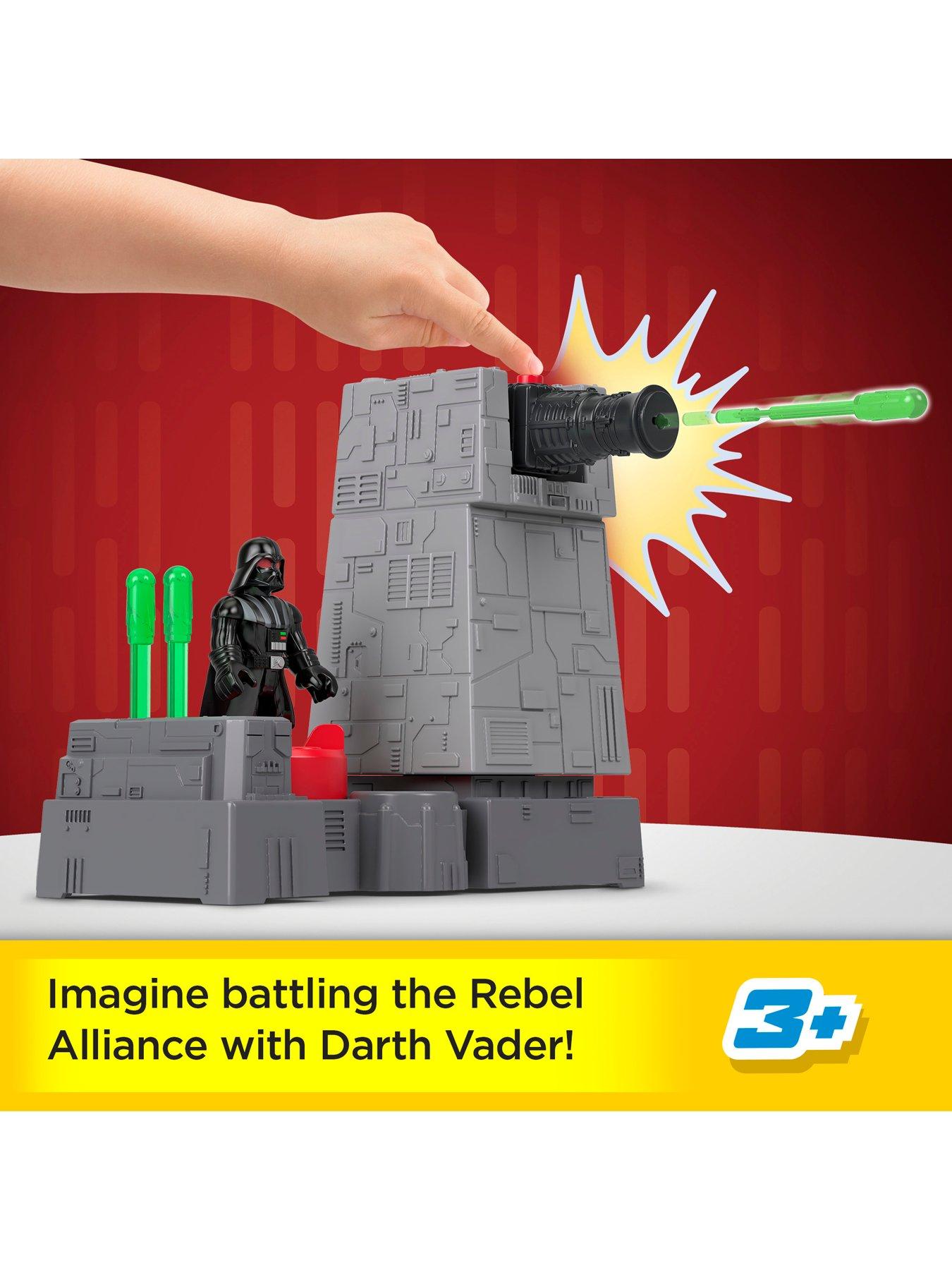  image of imaginext-star-wars-death-star-turret-toy-cannon-with-darth-vader-diecast-character-key