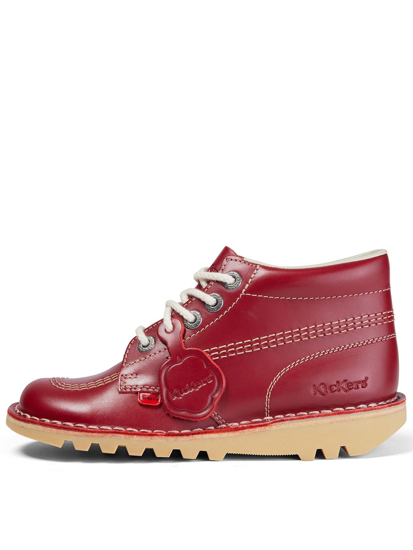 Kickers Kick Hi Leather Ankle Boot - Red