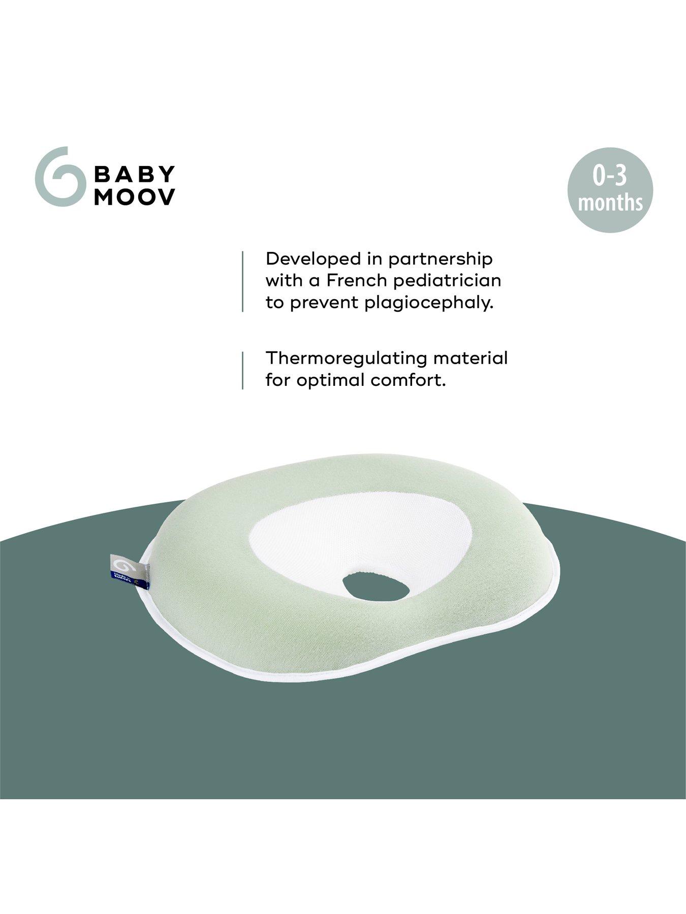 Image 5 of 6 of Babymoov Cosyhead Fresh Flat Head Newborn Baby Support Pillow- Sage