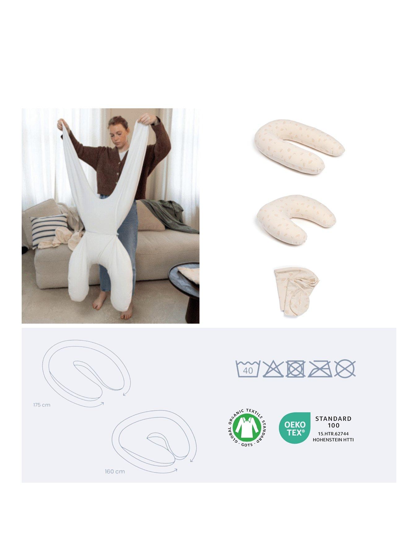 Image 2 of 6 of Babymoov Twisty 2 in 1 Pregnancy/Maternity &amp; Feeding/Nursing Pillow - Petals Latte