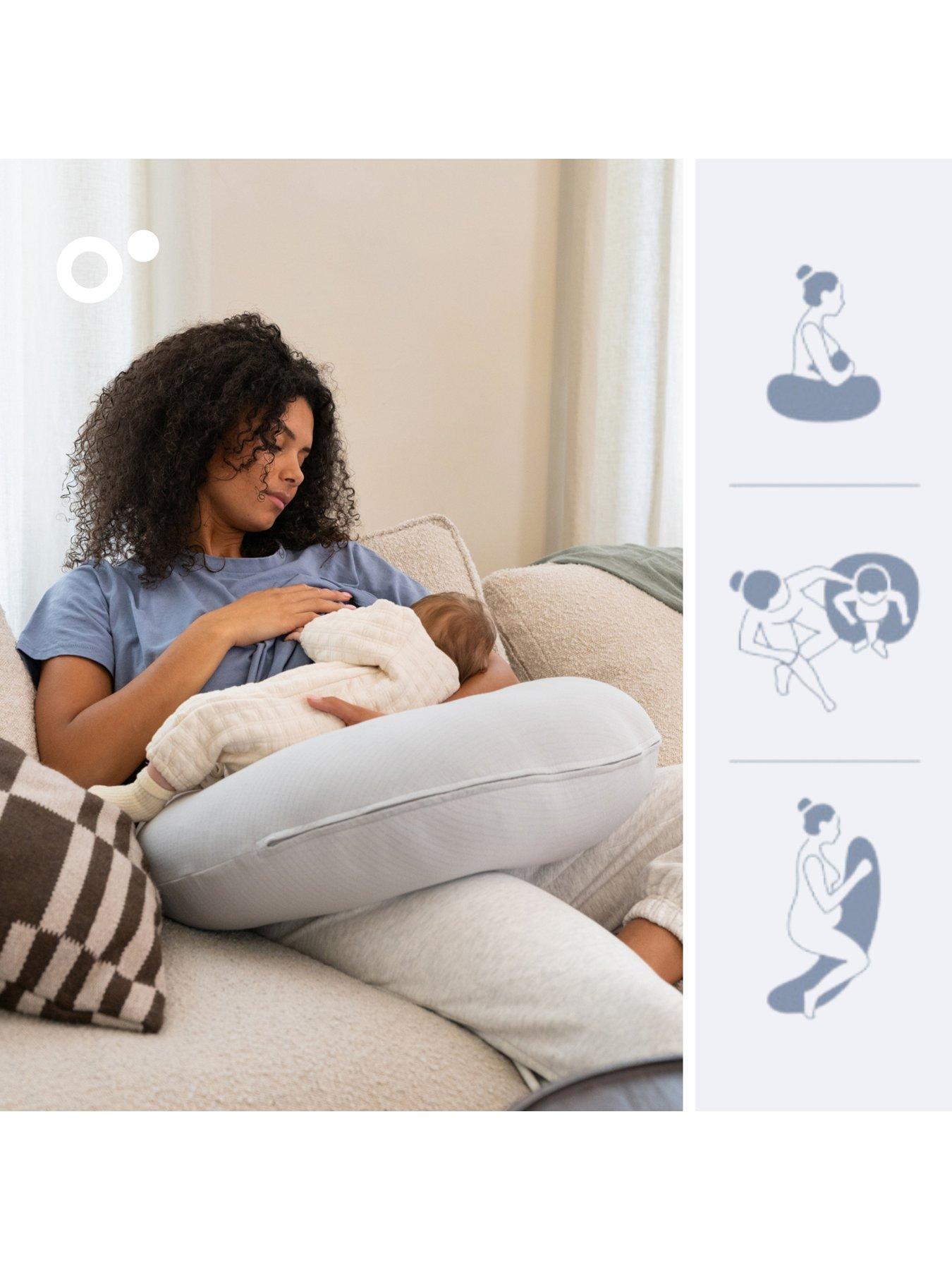 Image 1 of 5 of Babymoov Twisty 2 in 1 Pregnancy/Maternity &amp; Feeding/Nursing Pillow - Pearl Grey