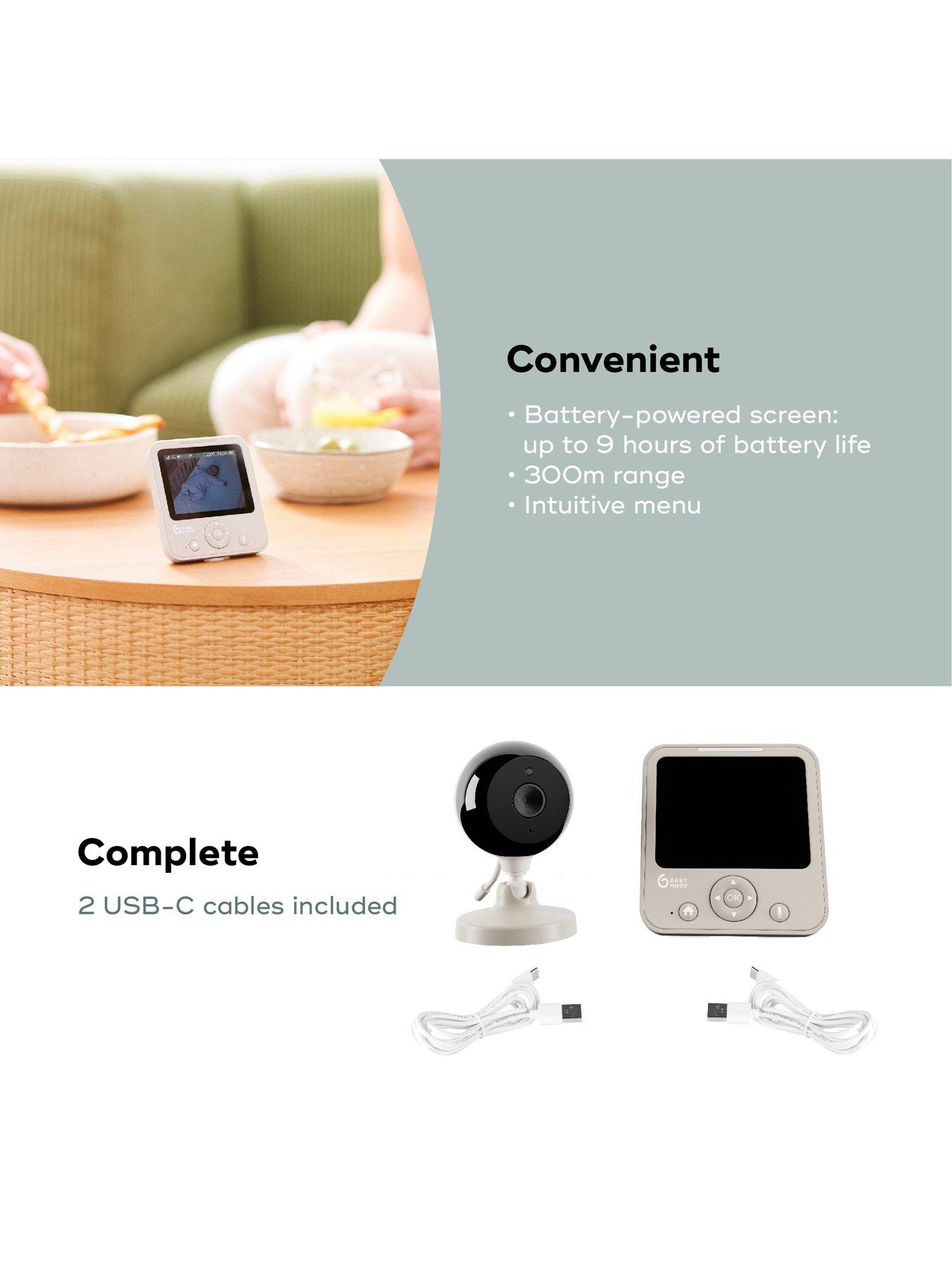 Image 4 of 8 of Babymoov Yoo Start 2.8" Video Baby Monitor - Mineral