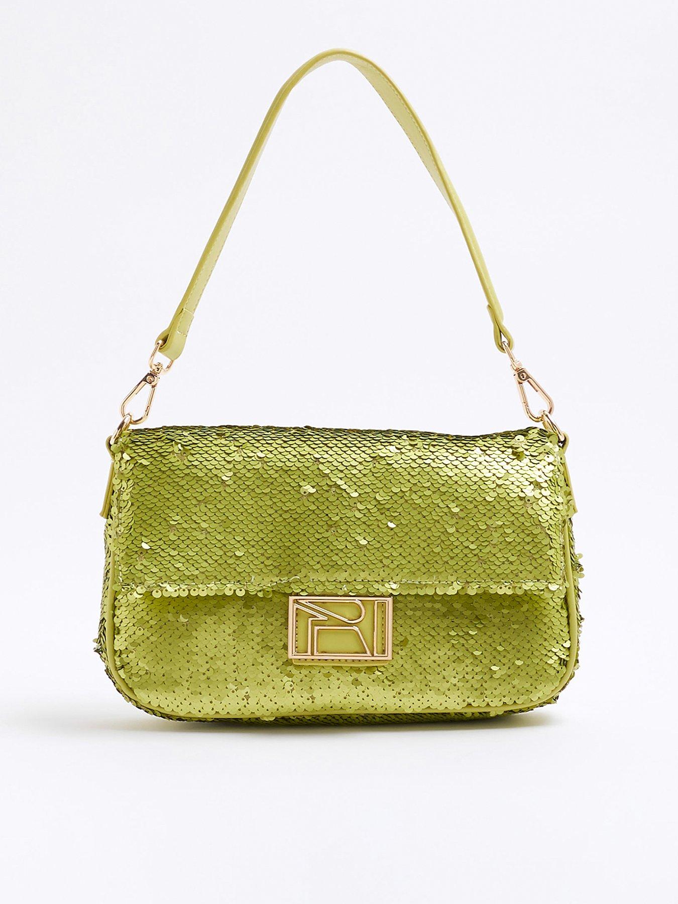undefined Sequin Shoulder Bag - Green