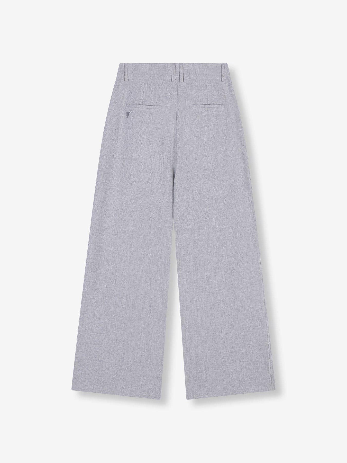 Image 4 of 4 of Alix the Label Foil Stripe Pants - Light Grey