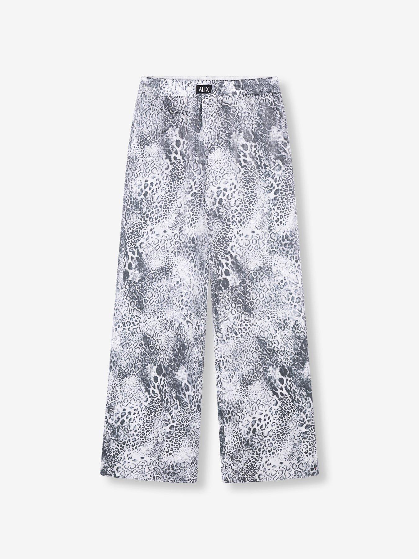 Image 3 of 4 of Alix the Label Animal Wide Leg Pants - Grey