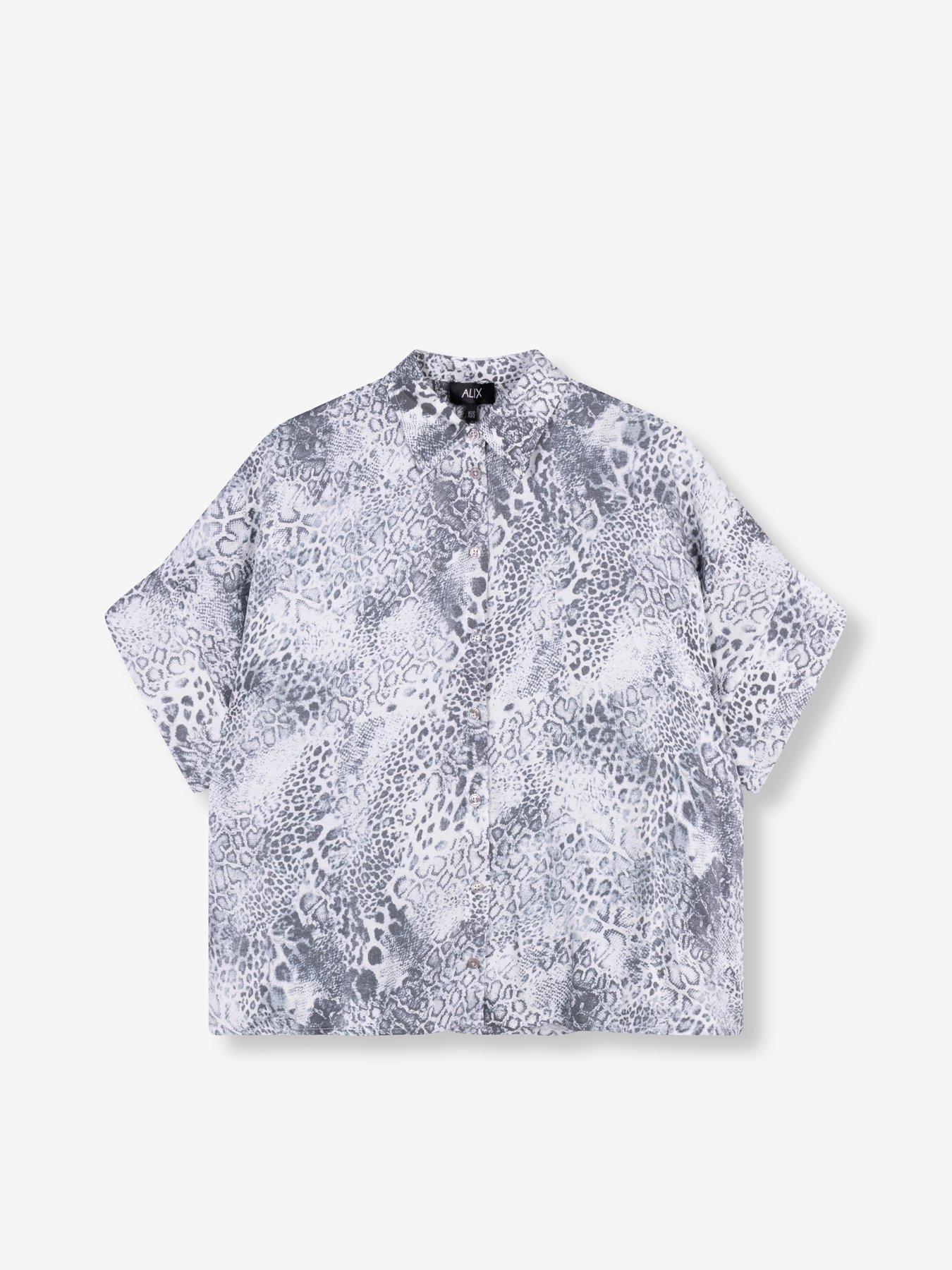  image of alix-the-label-animal-oversized-blouse