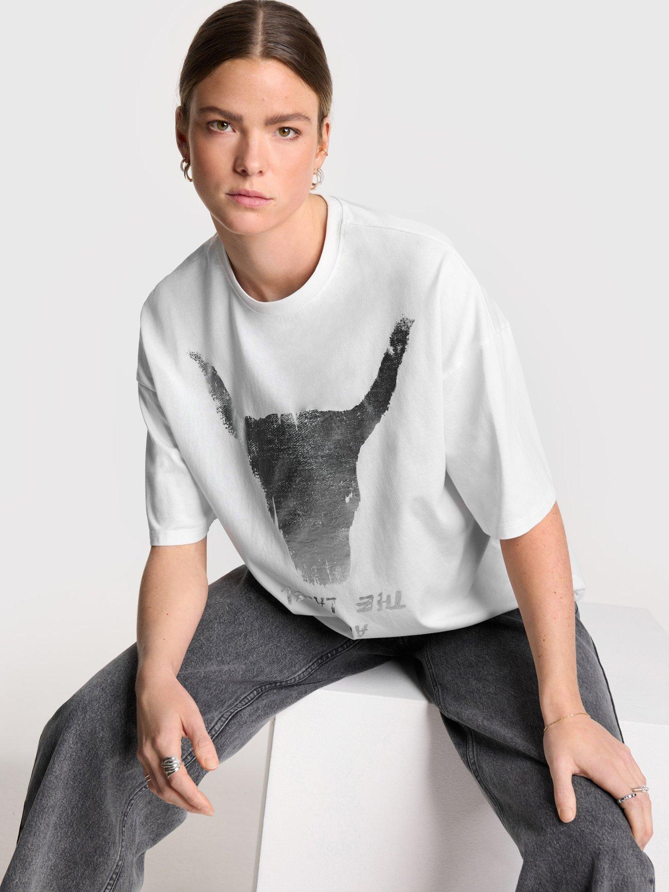 Alix the Label Silver Bull T-Shirt - White