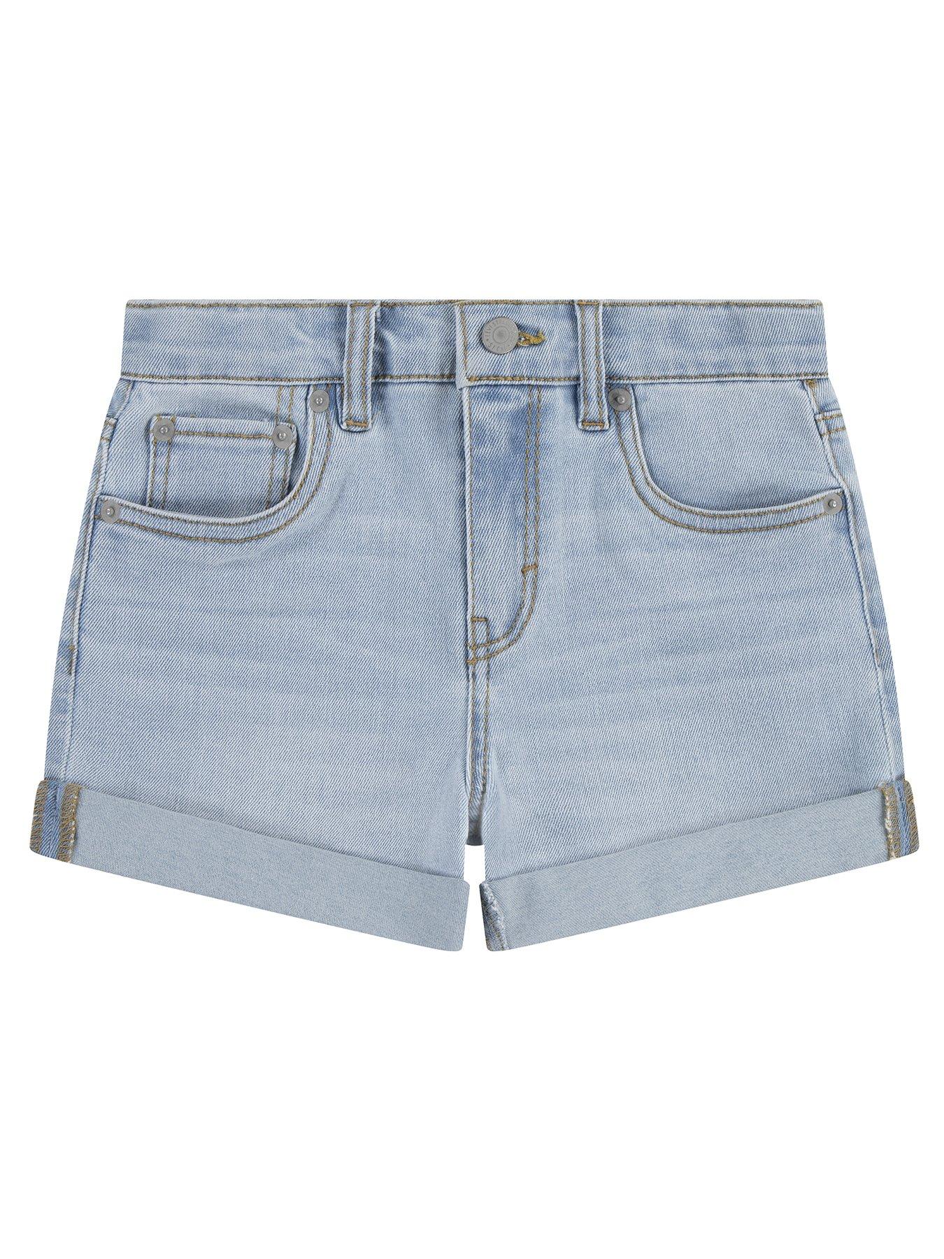 Image 1 of 4 of Levi's Girls Girlfriend Shorts - Light Blue