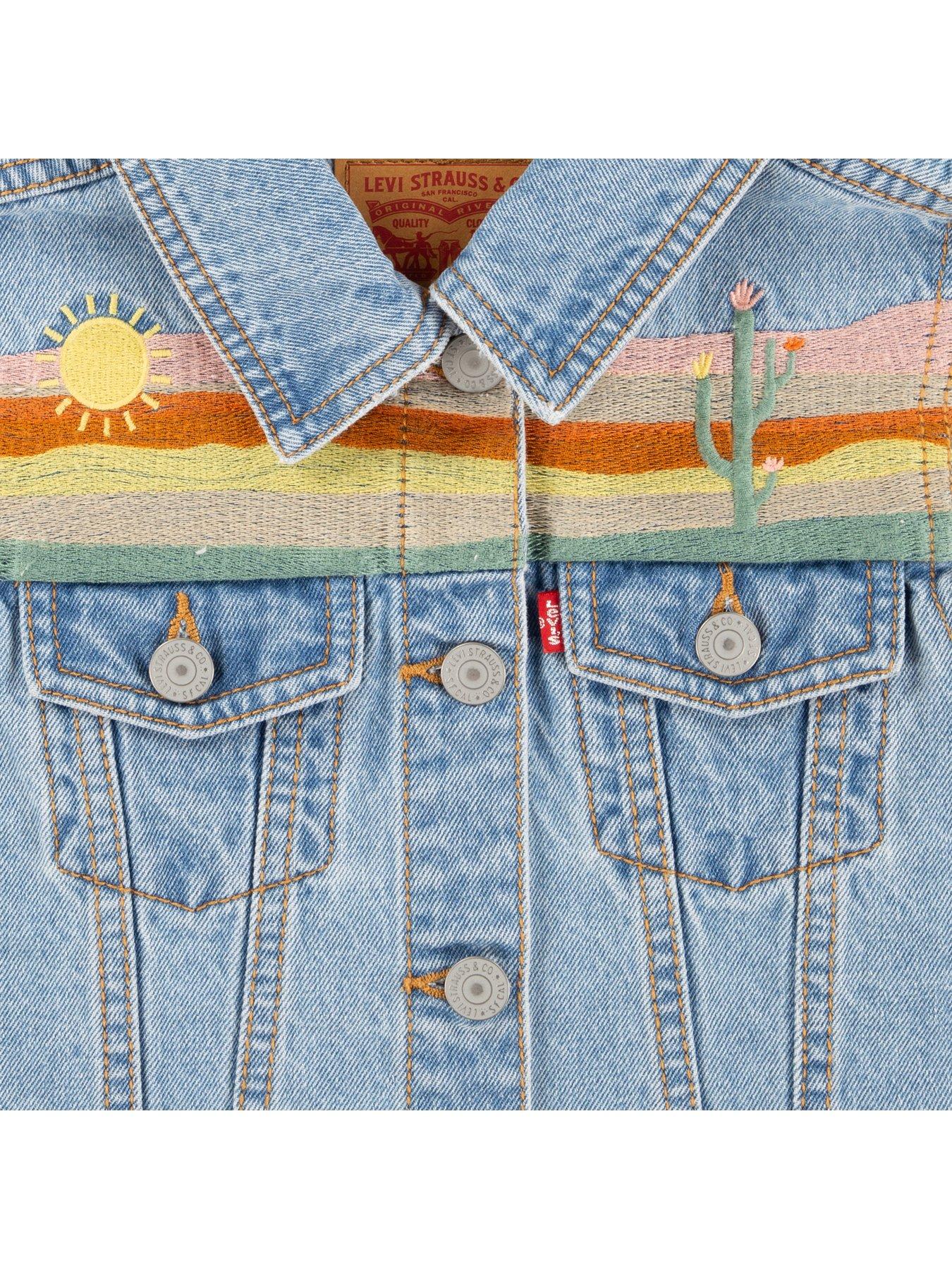  image of levis-girls-denim-sleeveless-vest-with-embroidery-blue