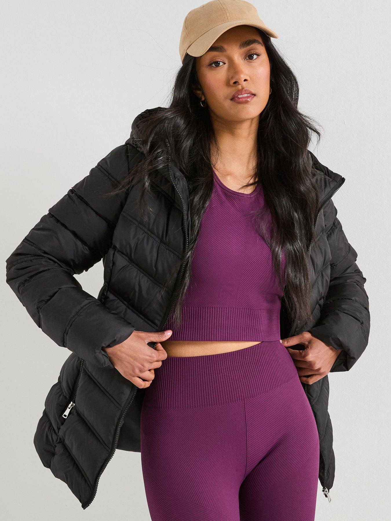 undefined Sorona Wadded Short Padded Jacket - Black