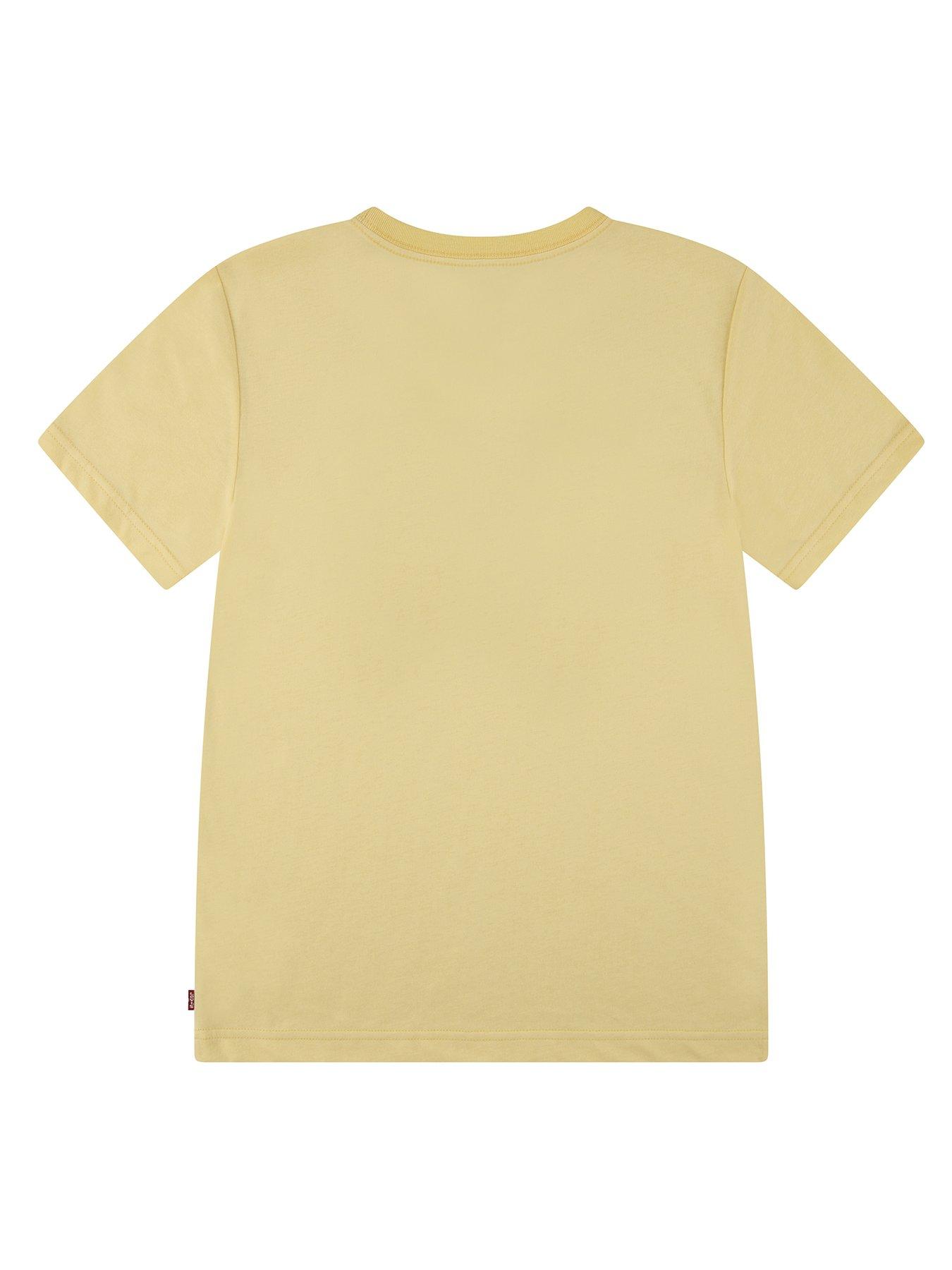  image of levis-boys-short-sleeve-batwing-logo-t-shirt-yellow