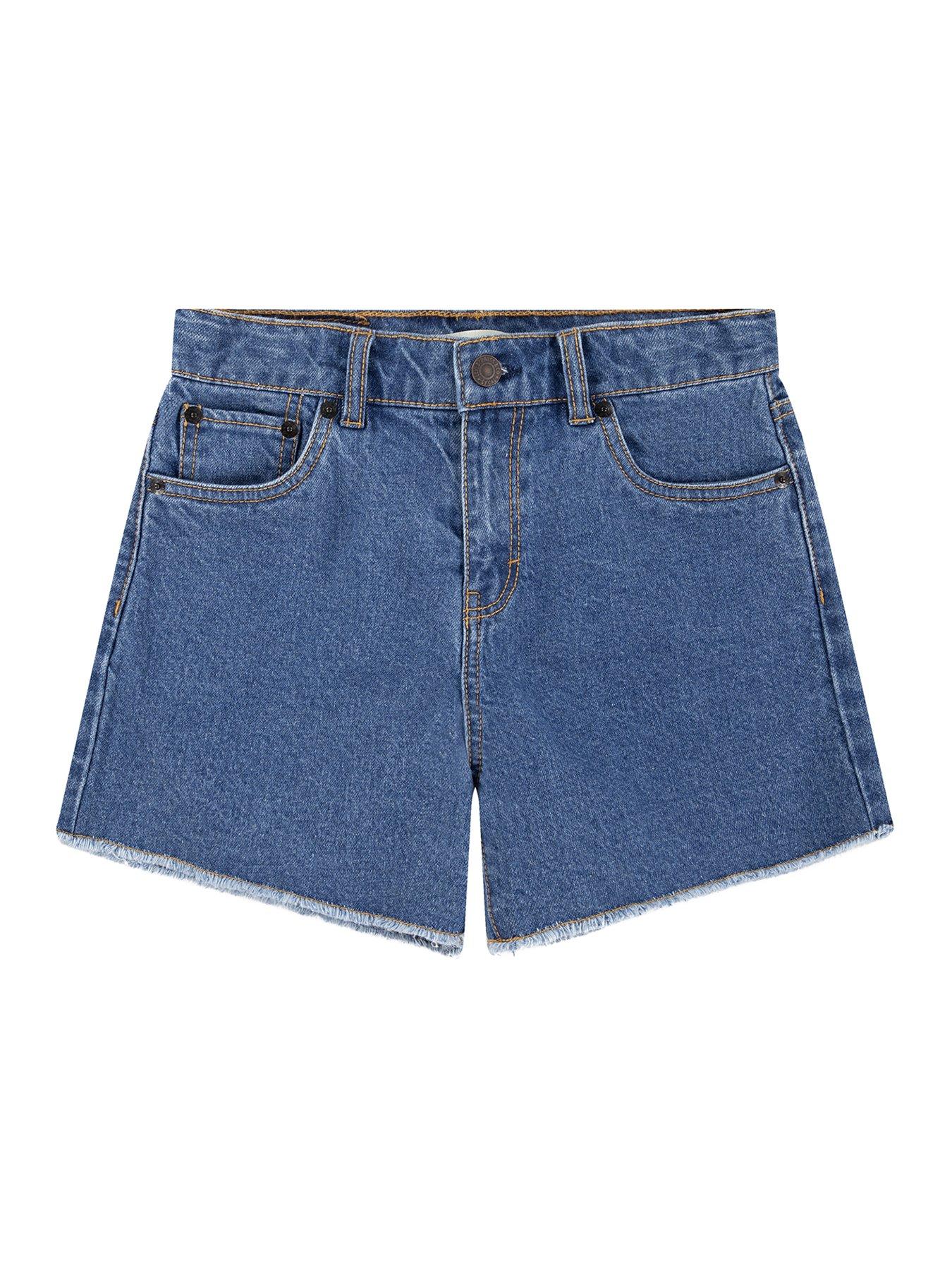 levis-girls-a-line-short-blue