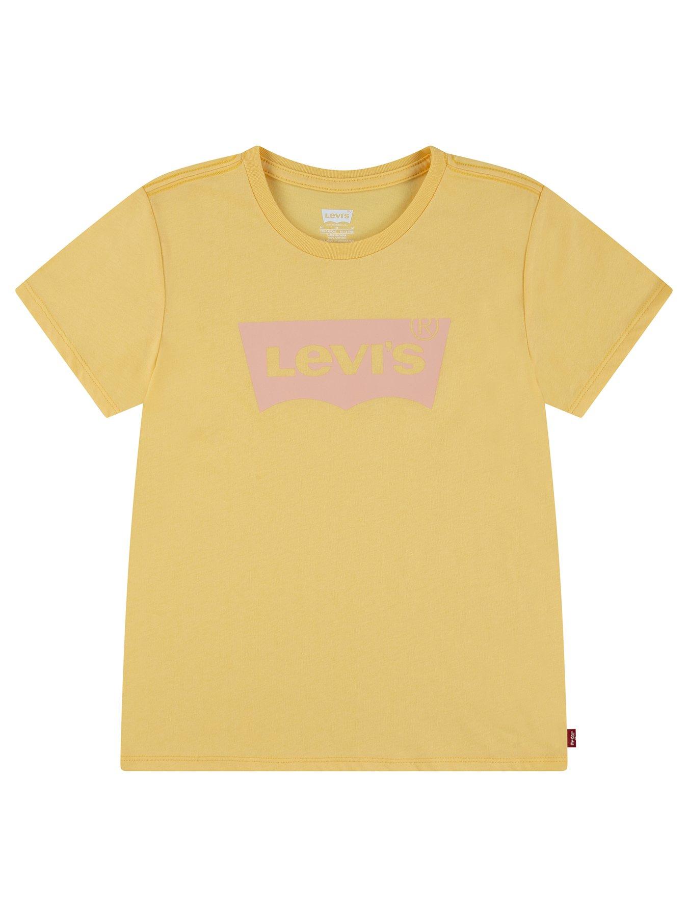 levis-girls-short-sleeve-batwing-logo-t-shirt-yellow