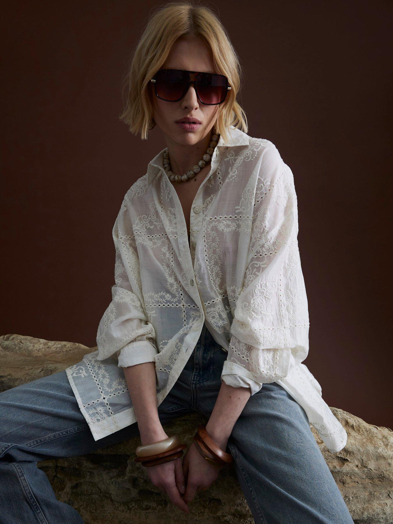 undefined Oversized Shirt - Cream