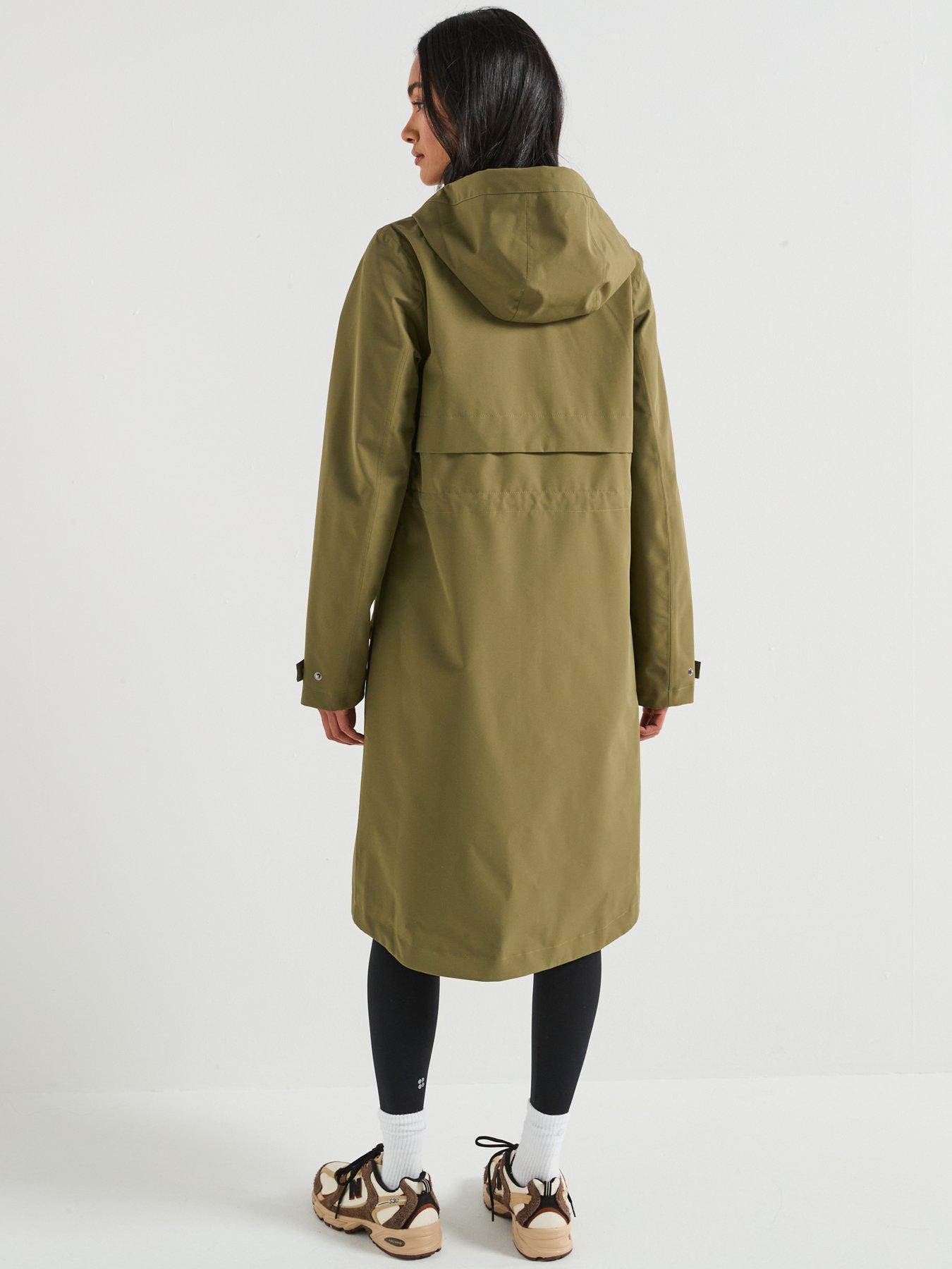  image of the-very-collection-waterproof-coat-khaki