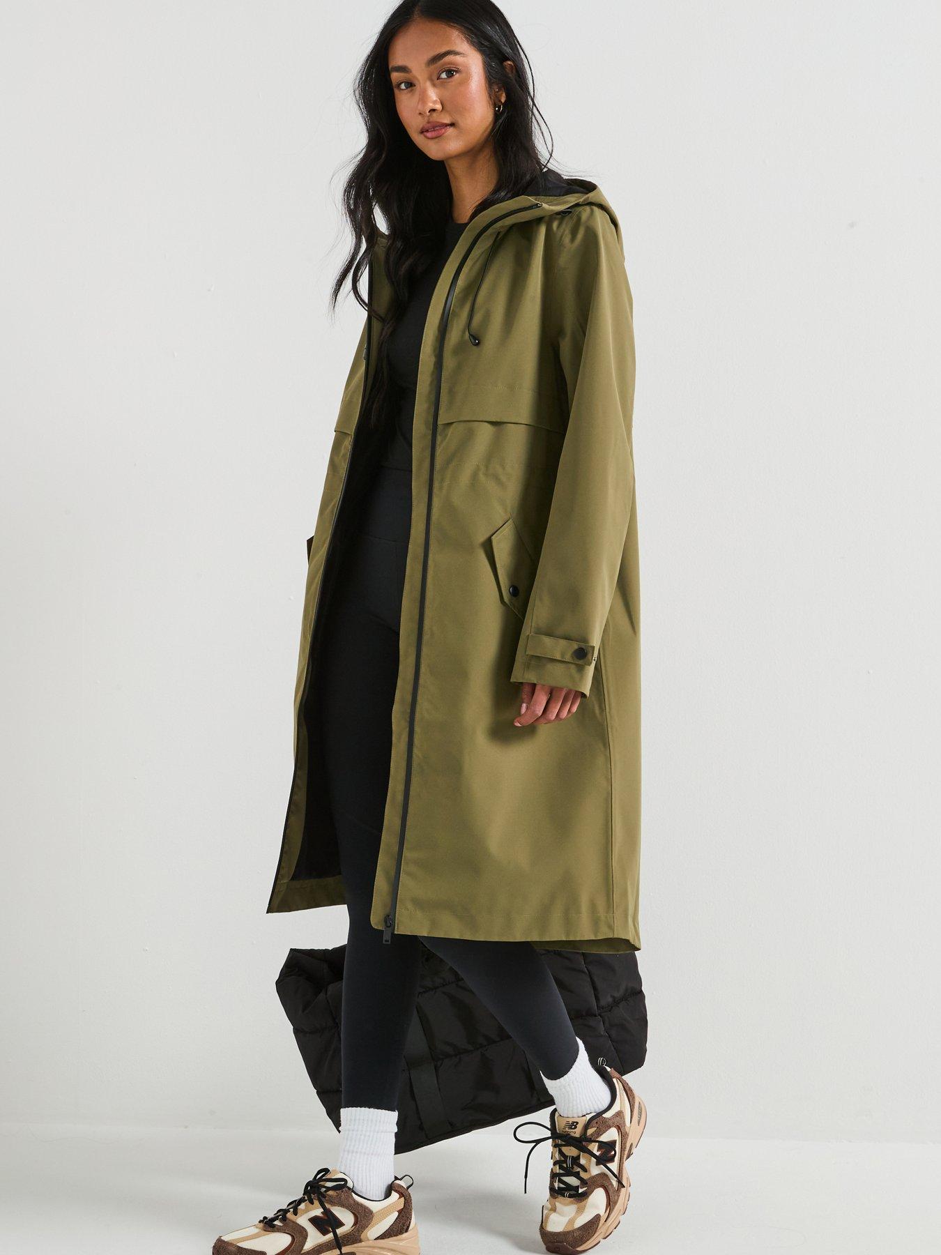  image of the-very-collection-waterproof-coat-khaki