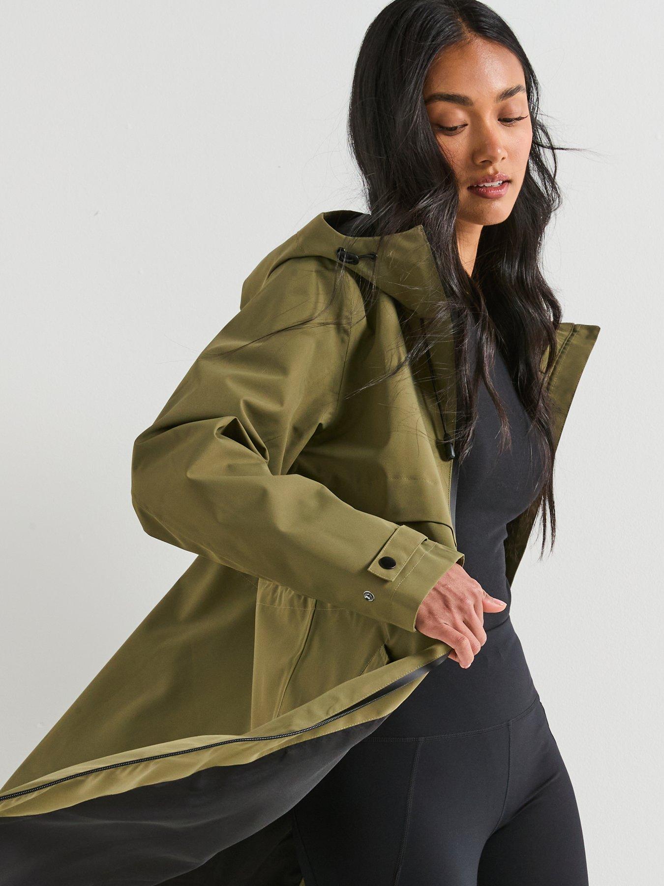  image of the-very-collection-waterproof-coat-khaki