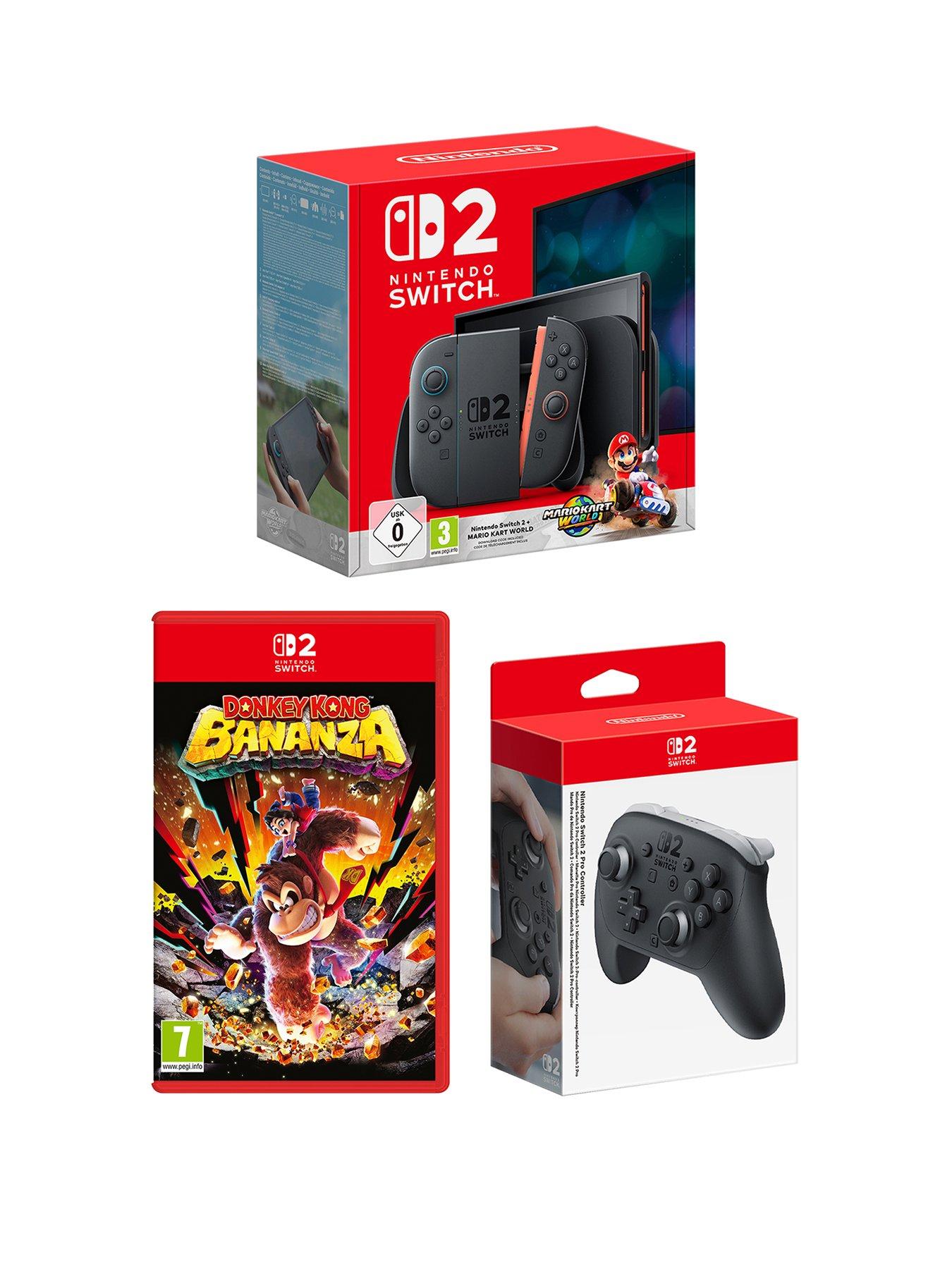 Nintendo Switch 2 Console with Mario Kart World, Donkey Kong Bananza  &  Switch 2 Pro Controller