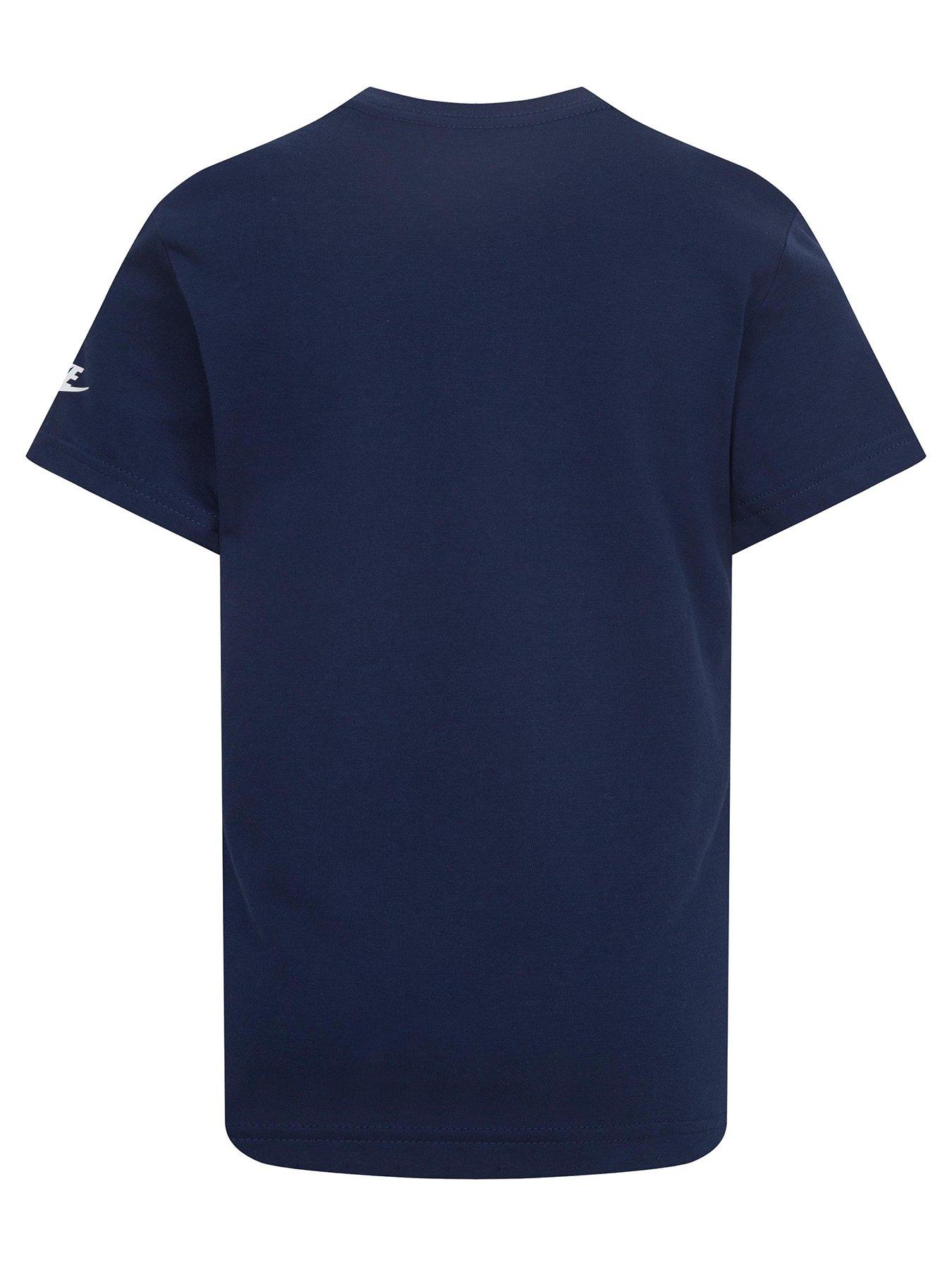  image of nike-kids-boys-futura-t-shirt-ss-navy-blue