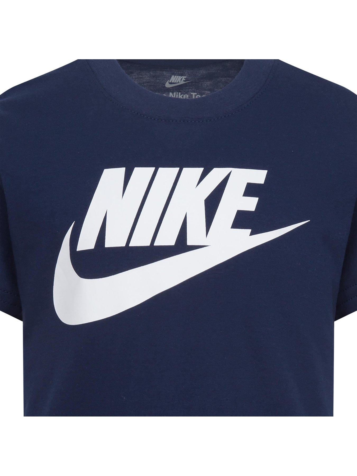  image of nike-kids-boys-futura-t-shirt-ss-navy-blue