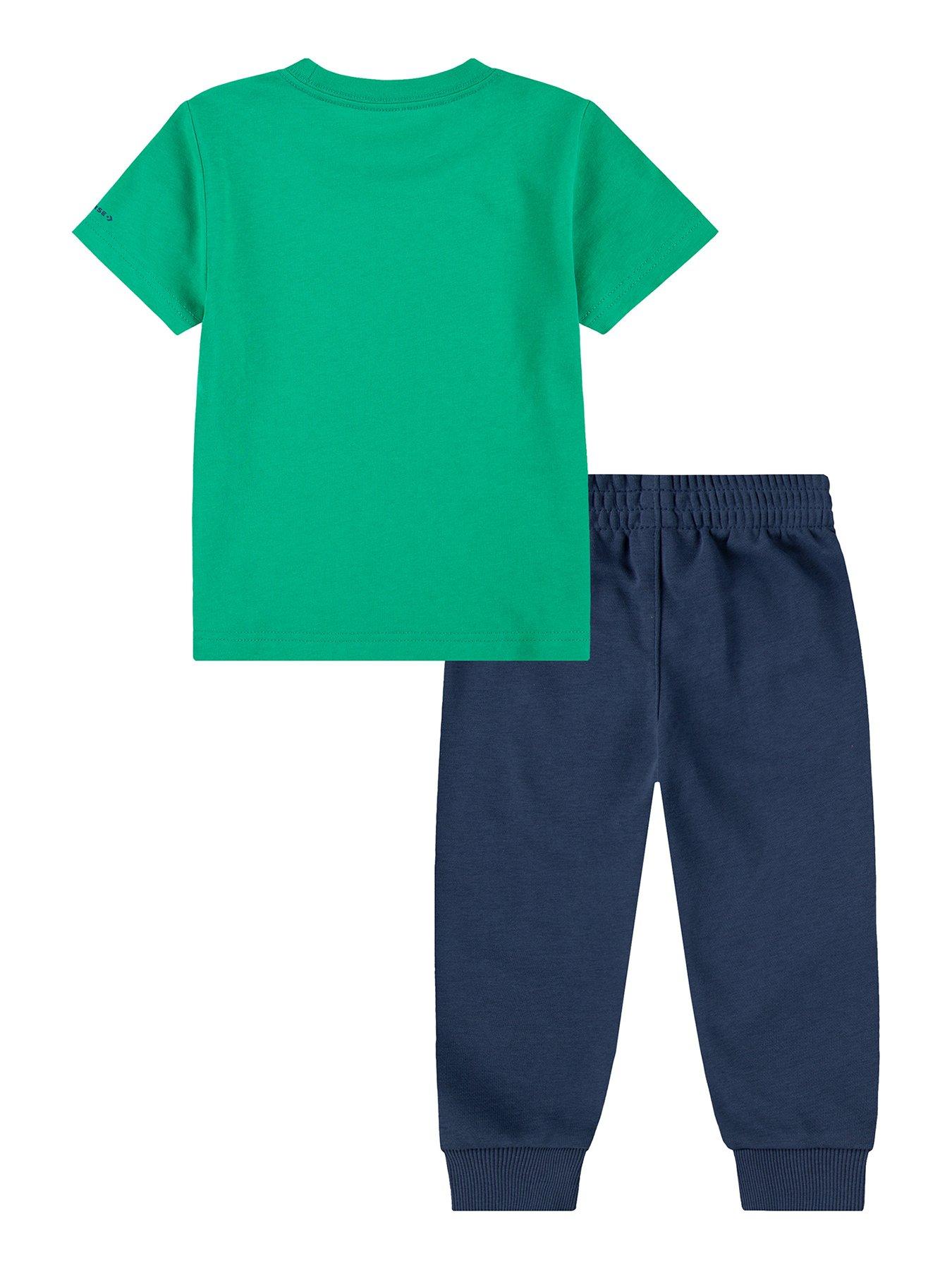  image of converse-kids-boys-ss-chuck-patch-t-shirt-and-jogger-set-navygreen