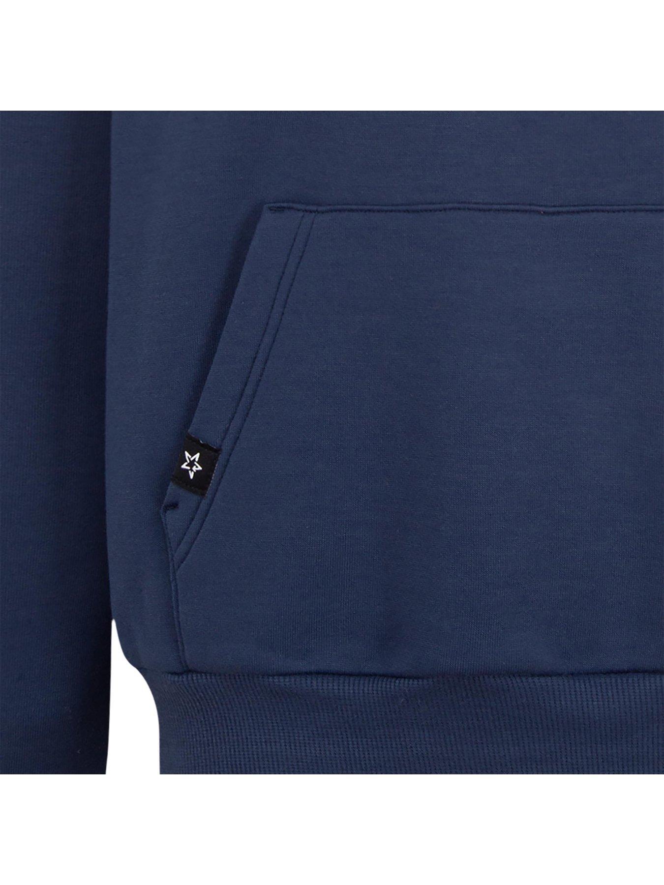  image of converse-junior-boys-small-logo-hoodie-navy