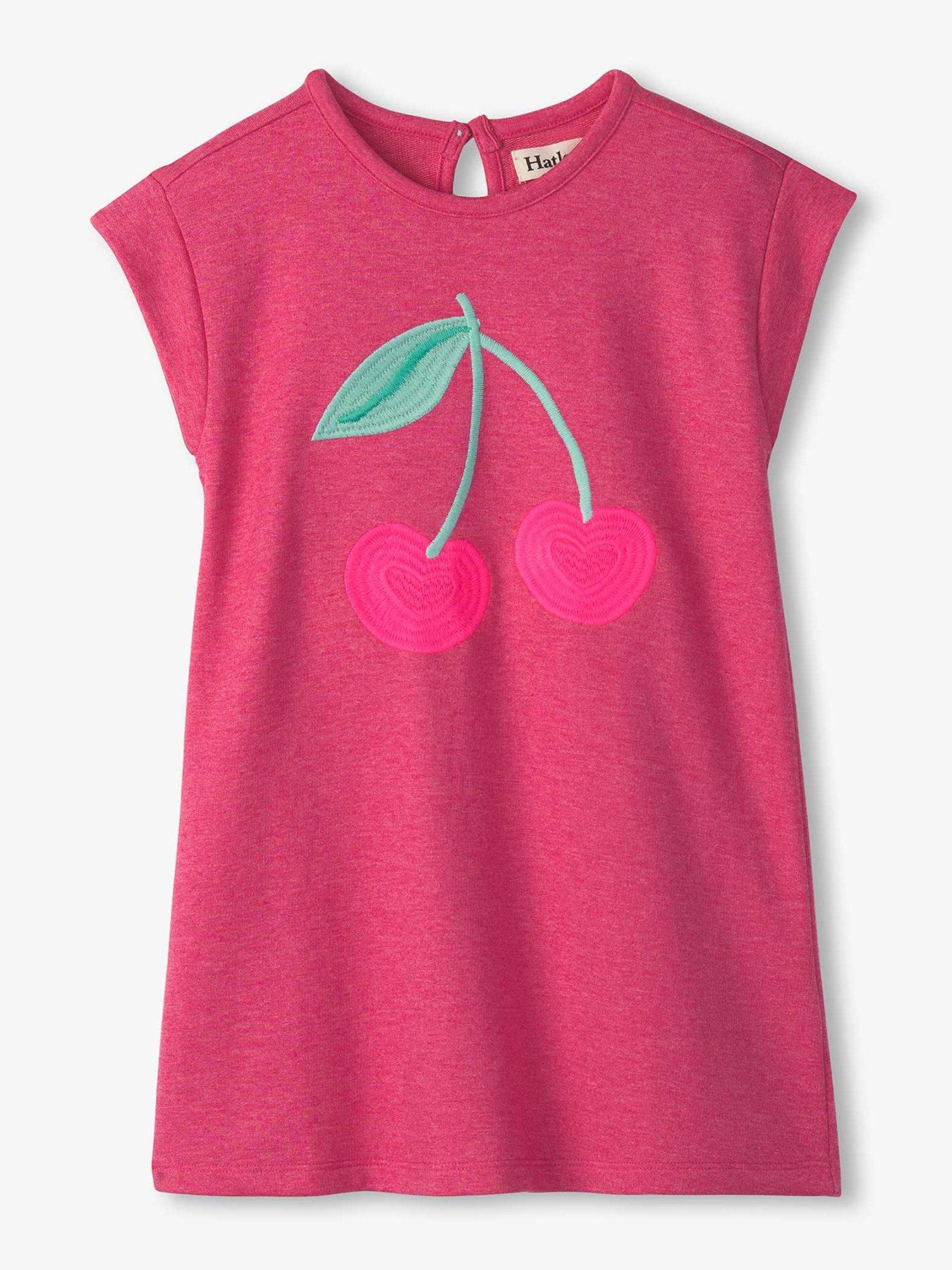 Hatley Girls Cherry T-Shirt Dress - Pink