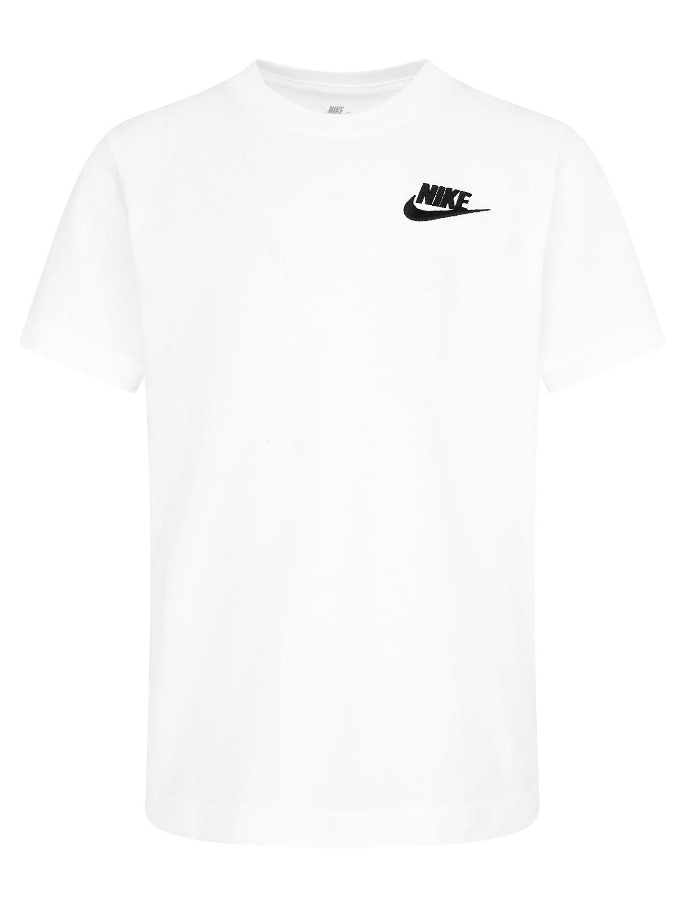 Nike Kids Unisex Embroidered Futura S/s T-shirt - White