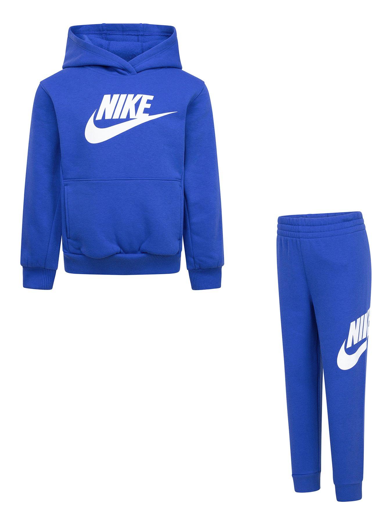  image of nike-kids-unisex-club-fleece-jogger-and-hoodie-set-blue
