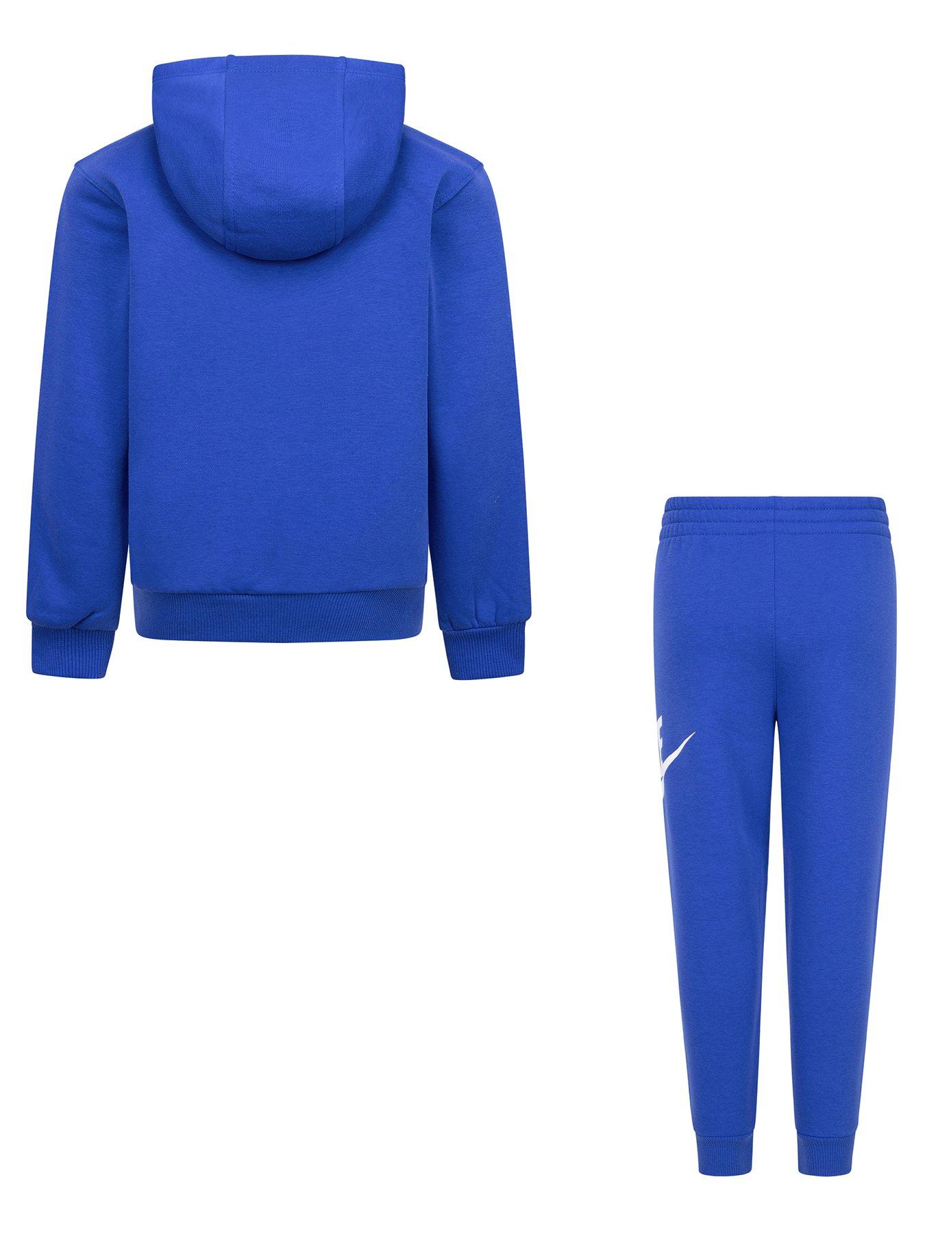  image of nike-kids-unisex-club-fleece-jogger-and-hoodie-set-blue