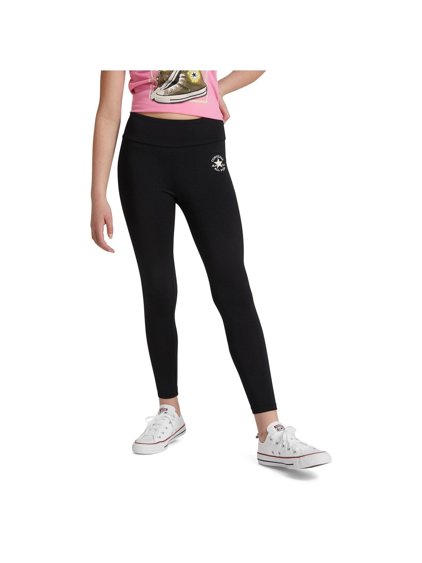  image of converse-junior-girls-leggings-black