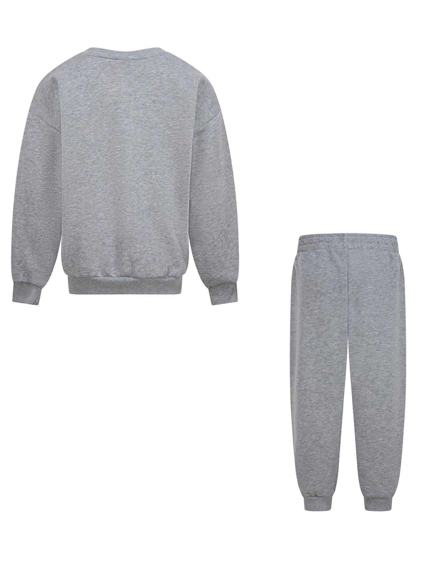  image of nike-kids-unisex-essential-crew-and-jogger-set-grey