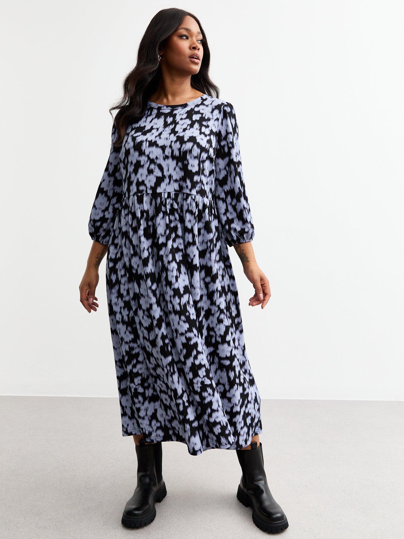  image of new-look-curves-floral-crinkled-jersey-midi-dress-blue